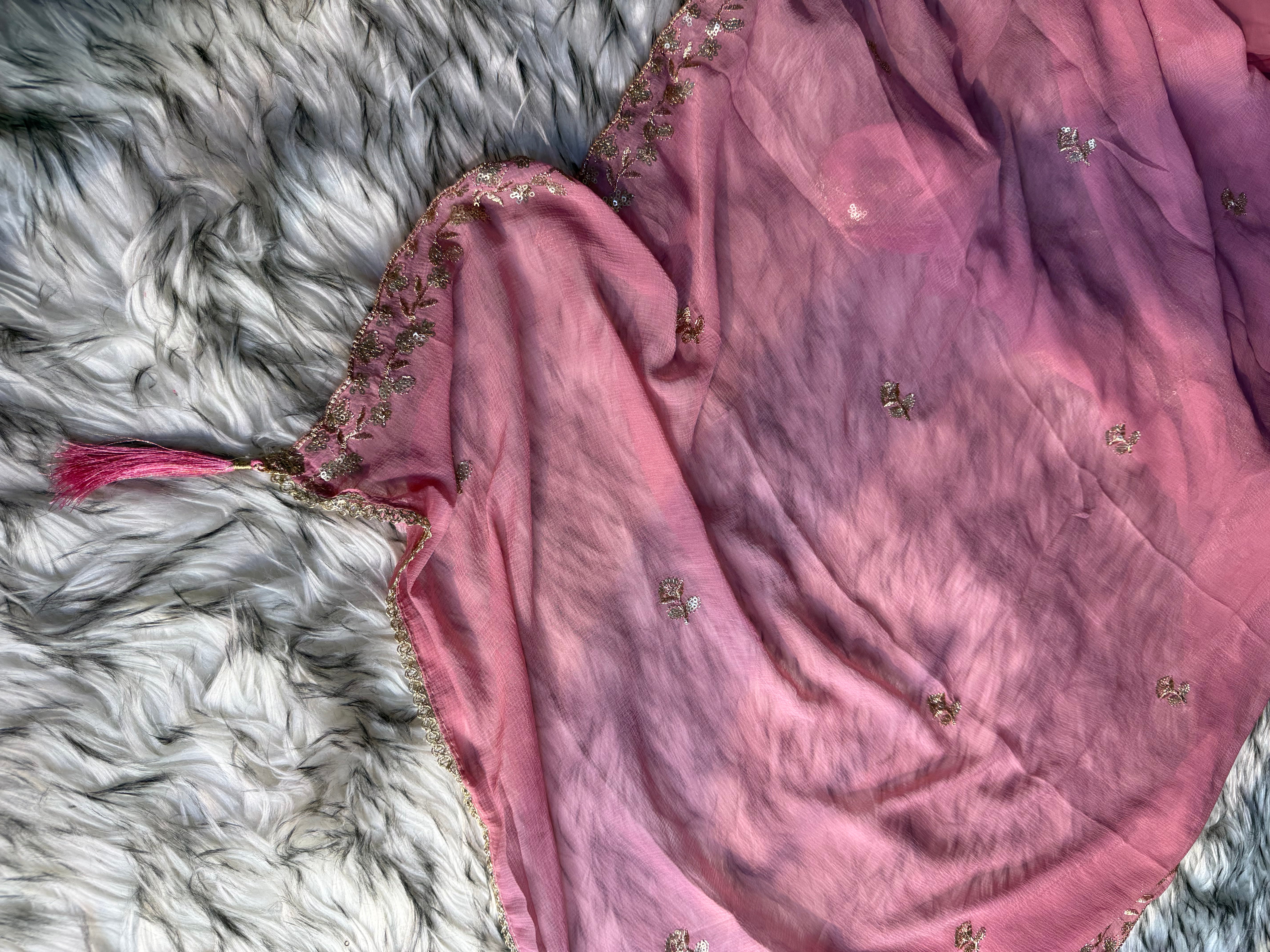 Nazrana Dolomite Silk Sharara Set
