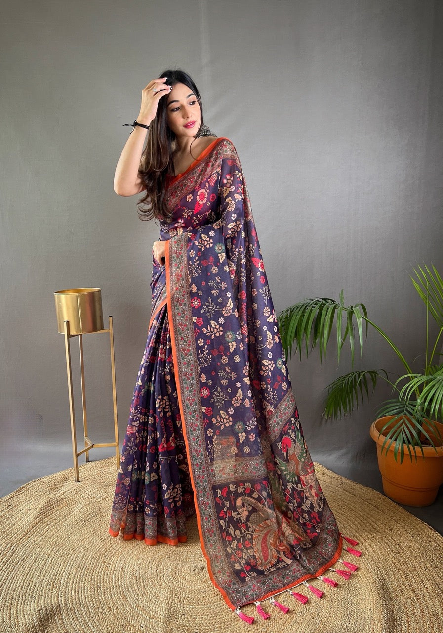 Charisma Pure Malai Cotton Saree