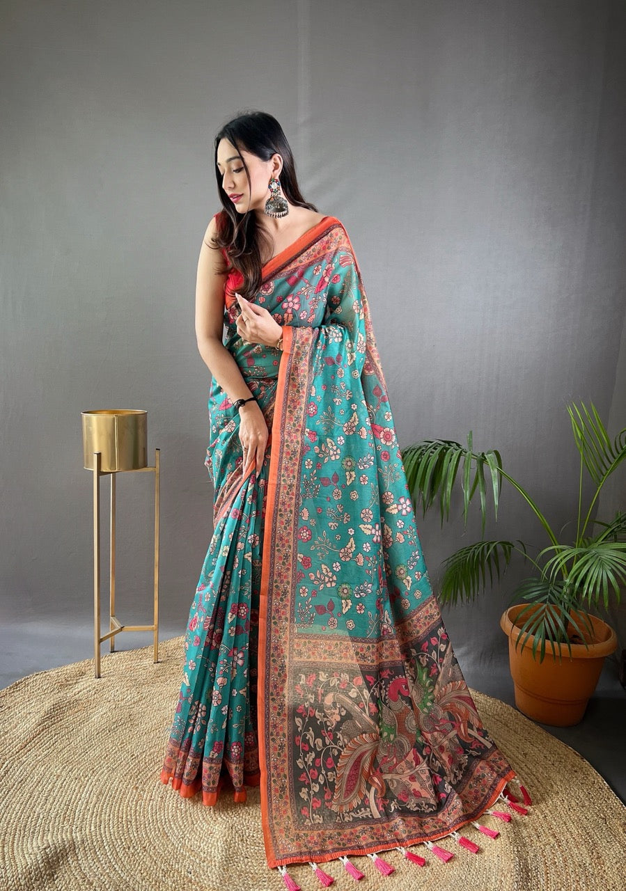 Charisma Pure Malai Cotton Saree