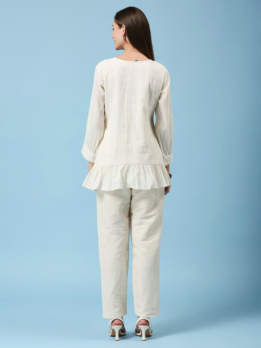 Embroidered Khadi Cotton Summer Top