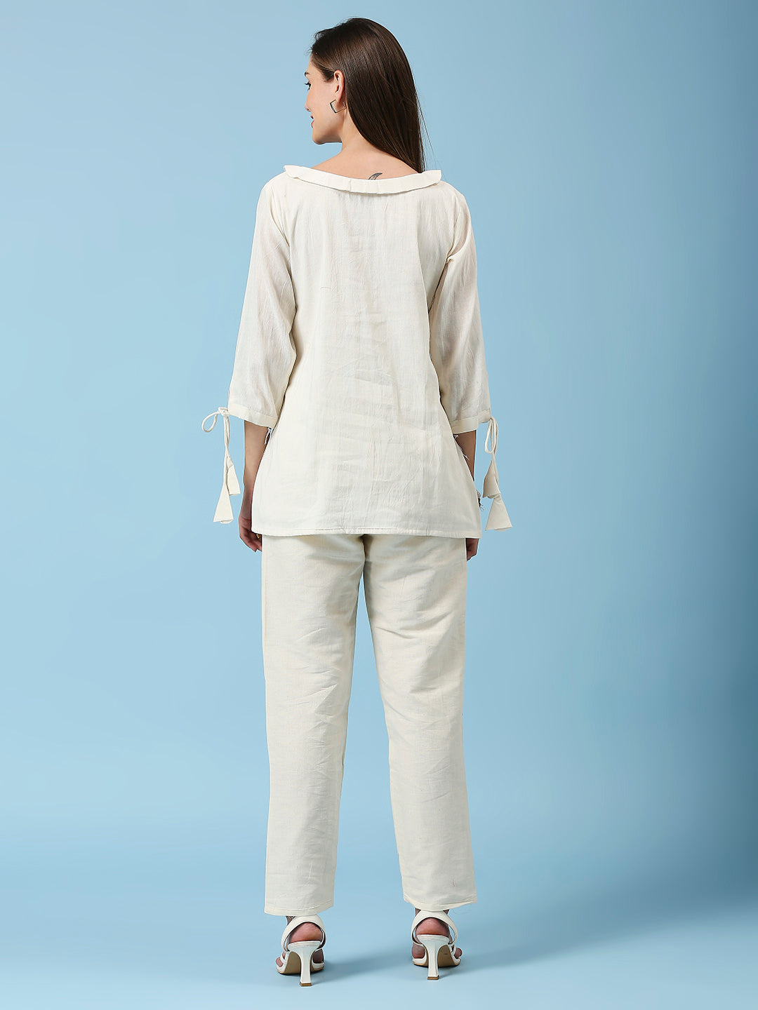 Embroidered Khadi Cotton Summer Top