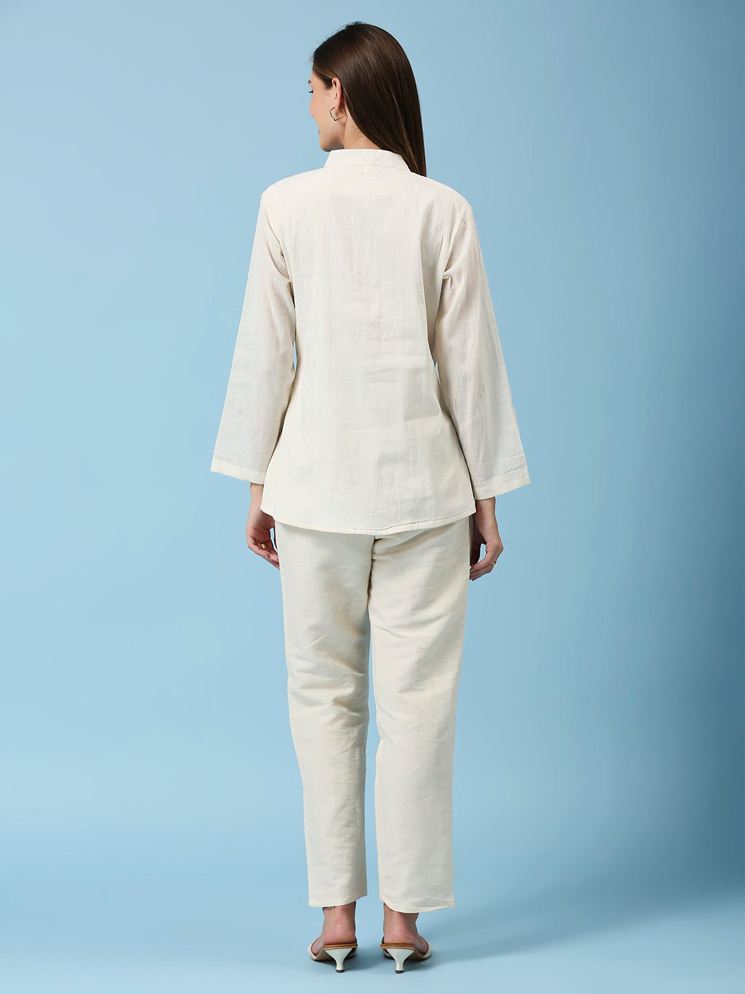 Embroidered Khadi Cotton Summer Top