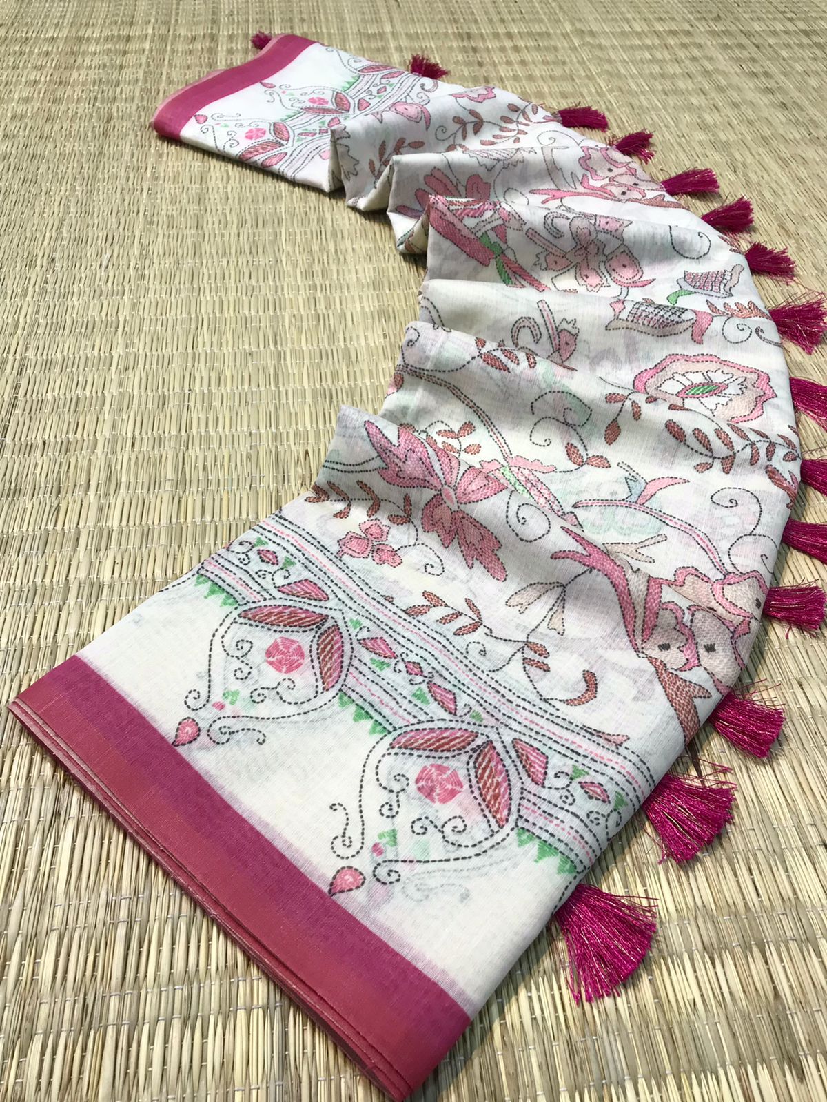 Eleganza Pure Malai Cotton Saree