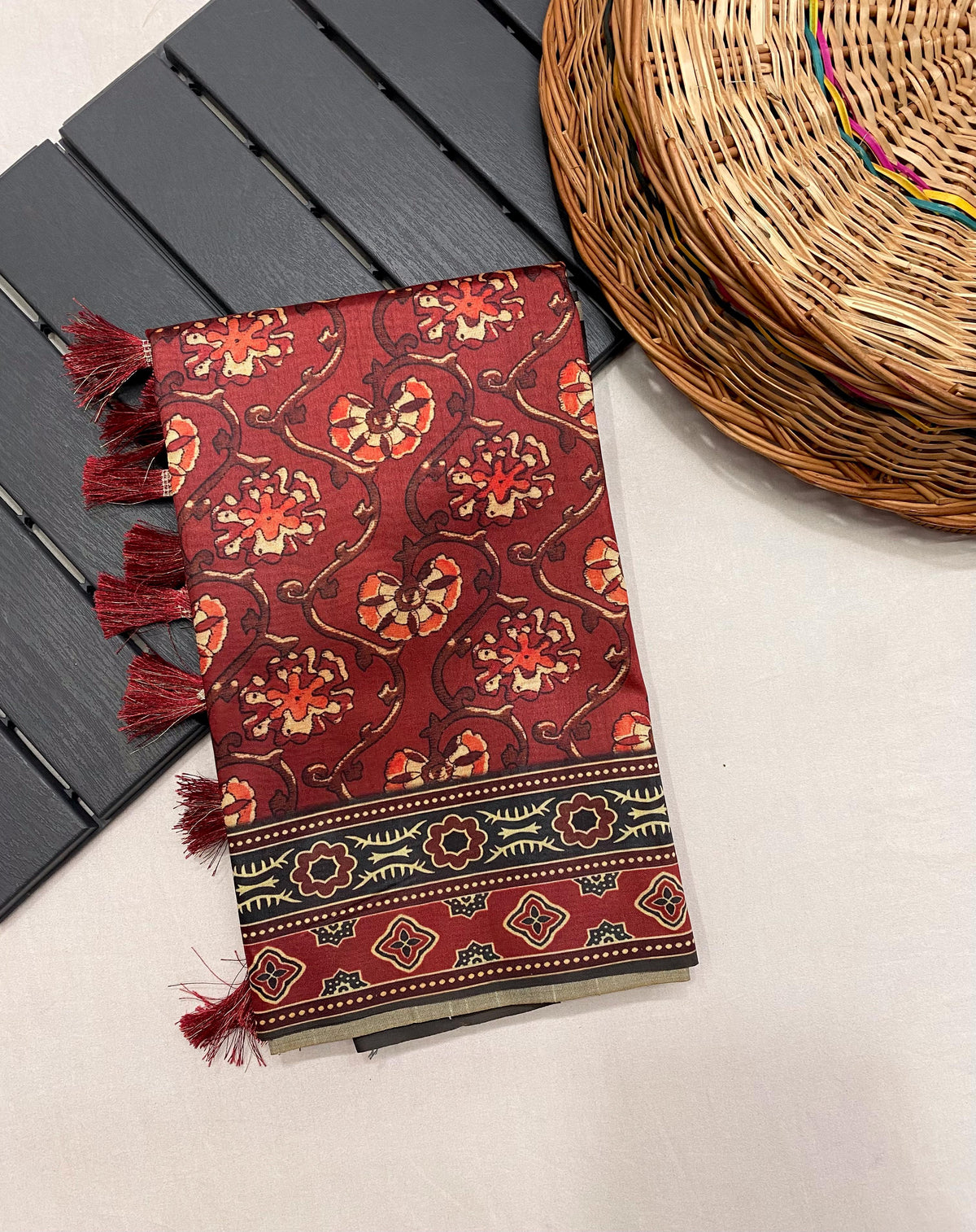 Majestic Semi-Silk Digital Print Saree