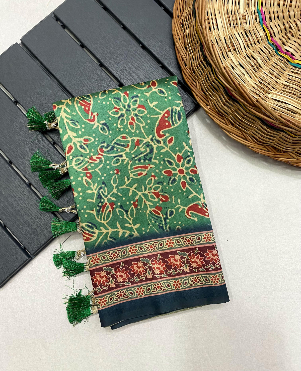 Majestic Semi-Silk Digital Print Saree