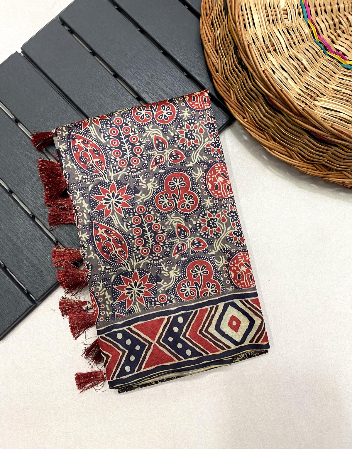 Majestic Semi-Silk Digital Print Saree