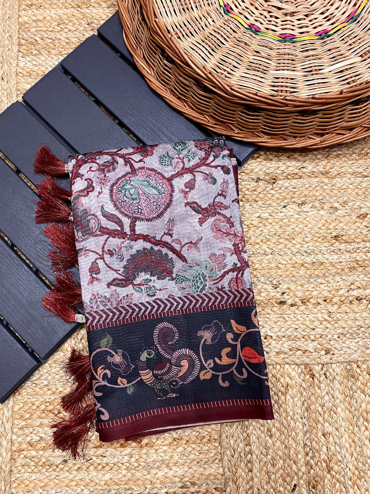 Canvas Digital Hand-Picked Print Saree