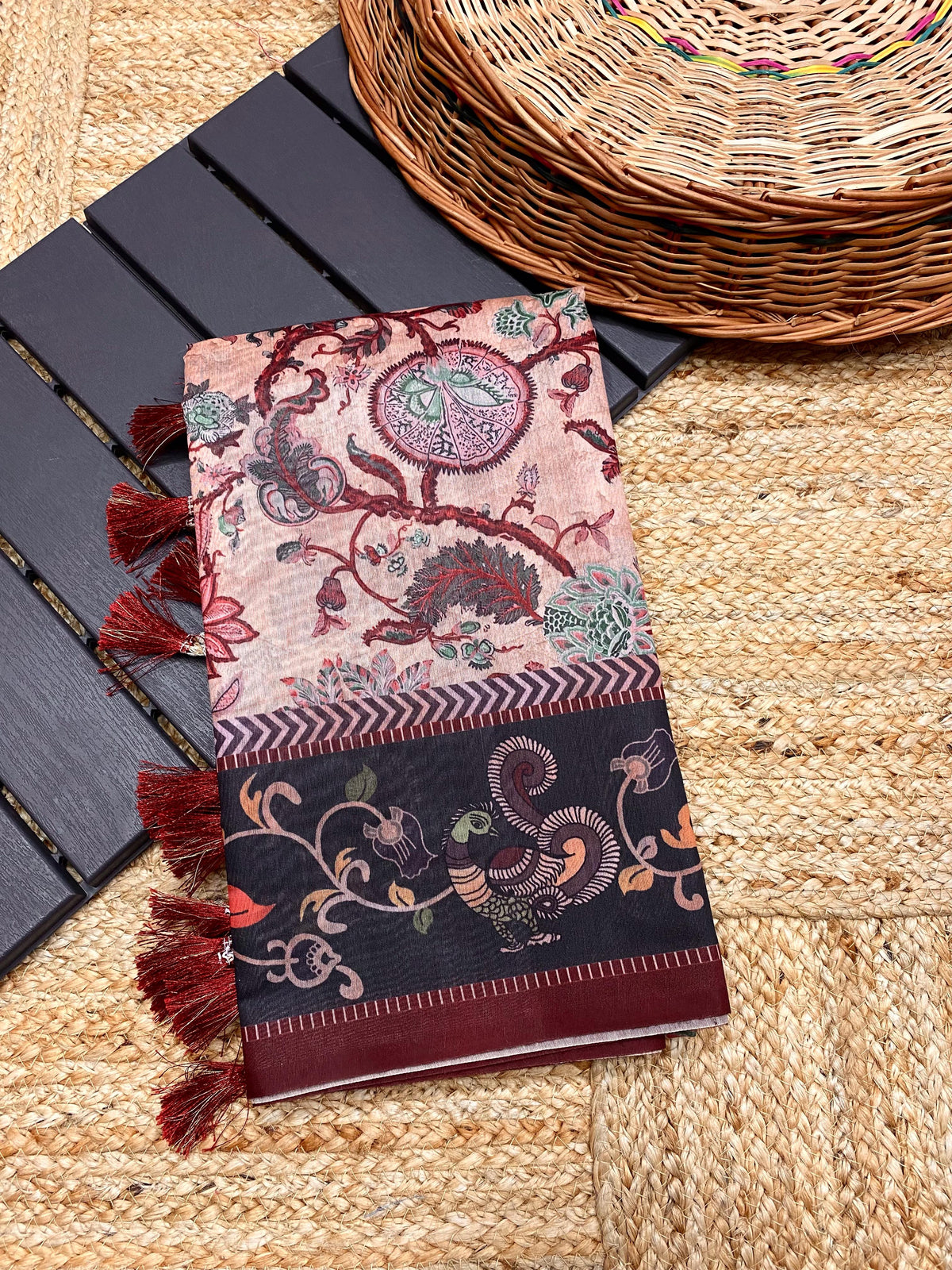 Canvas Digital Hand-Picked Print Saree