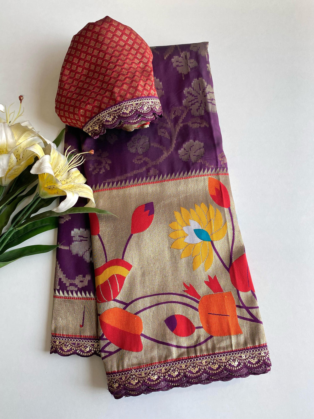 Saanvi Heritage Zari Border Silk Saree