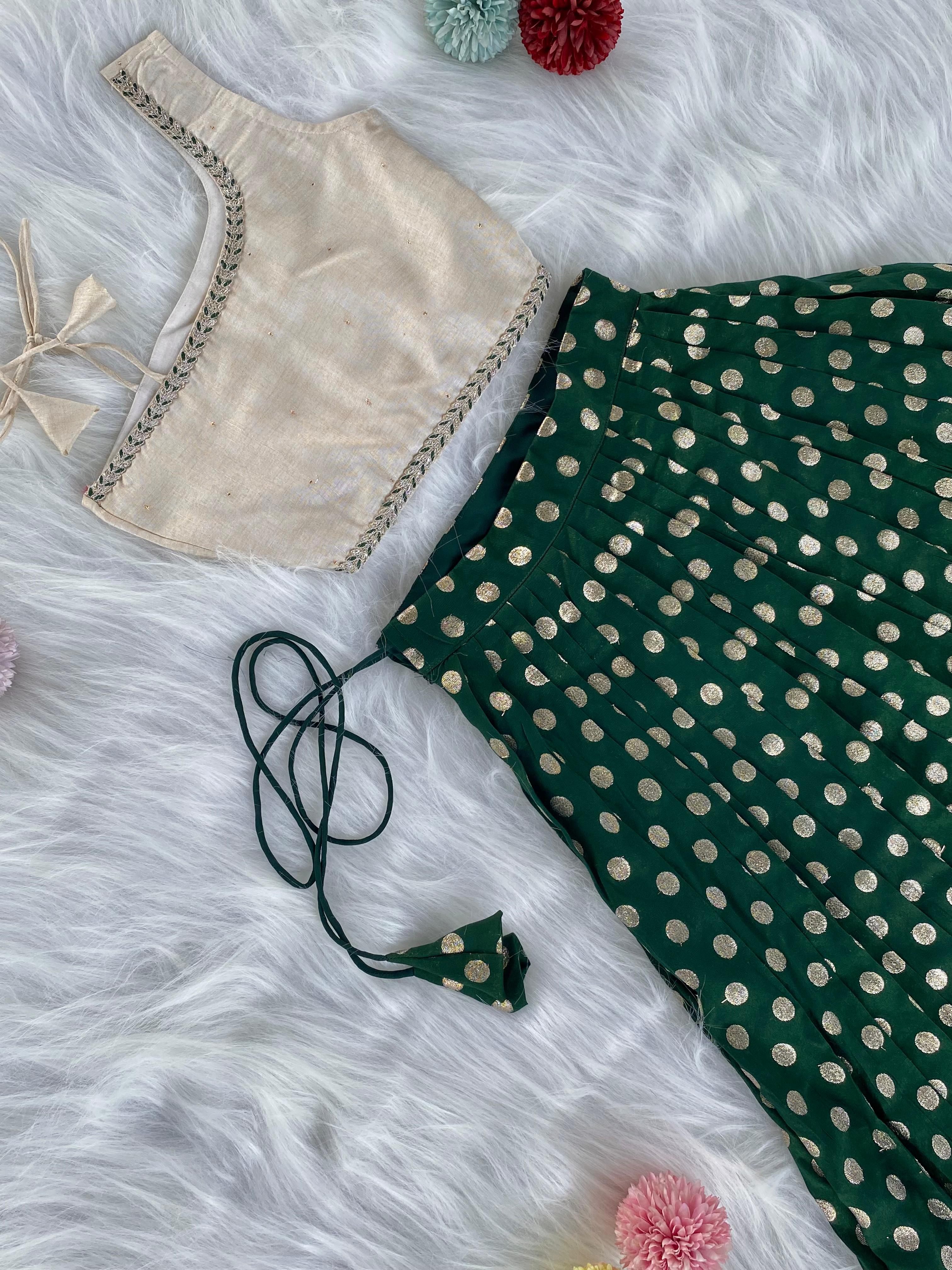 One-Shoulder Zari Set