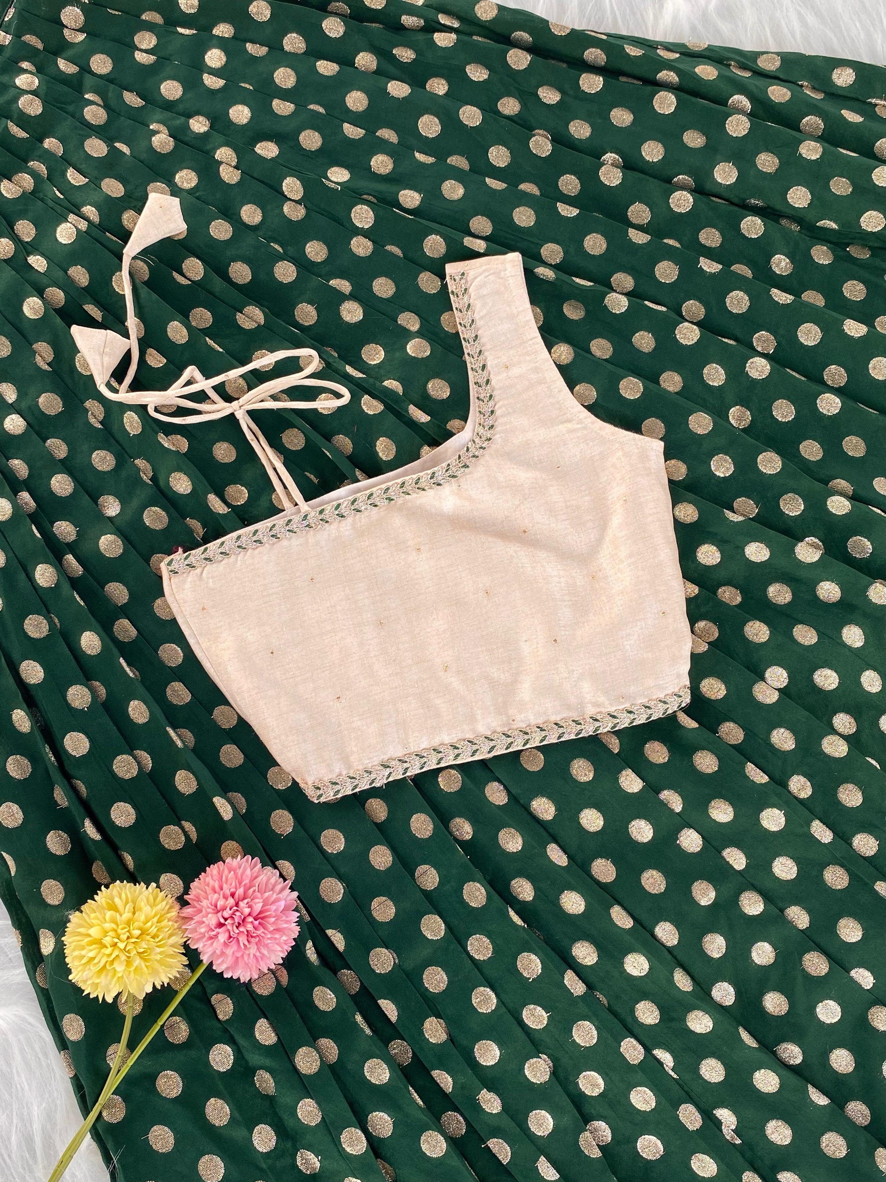 One-Shoulder Zari Set