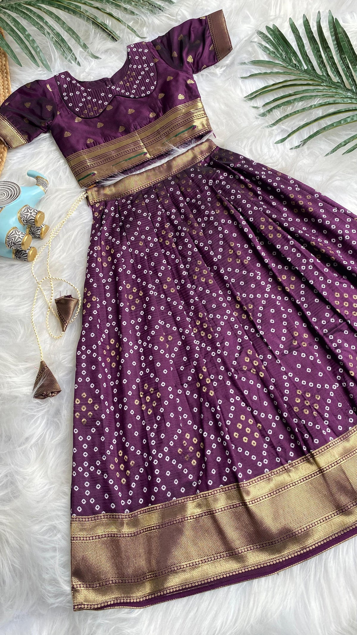 Bandhej Paithani Gown