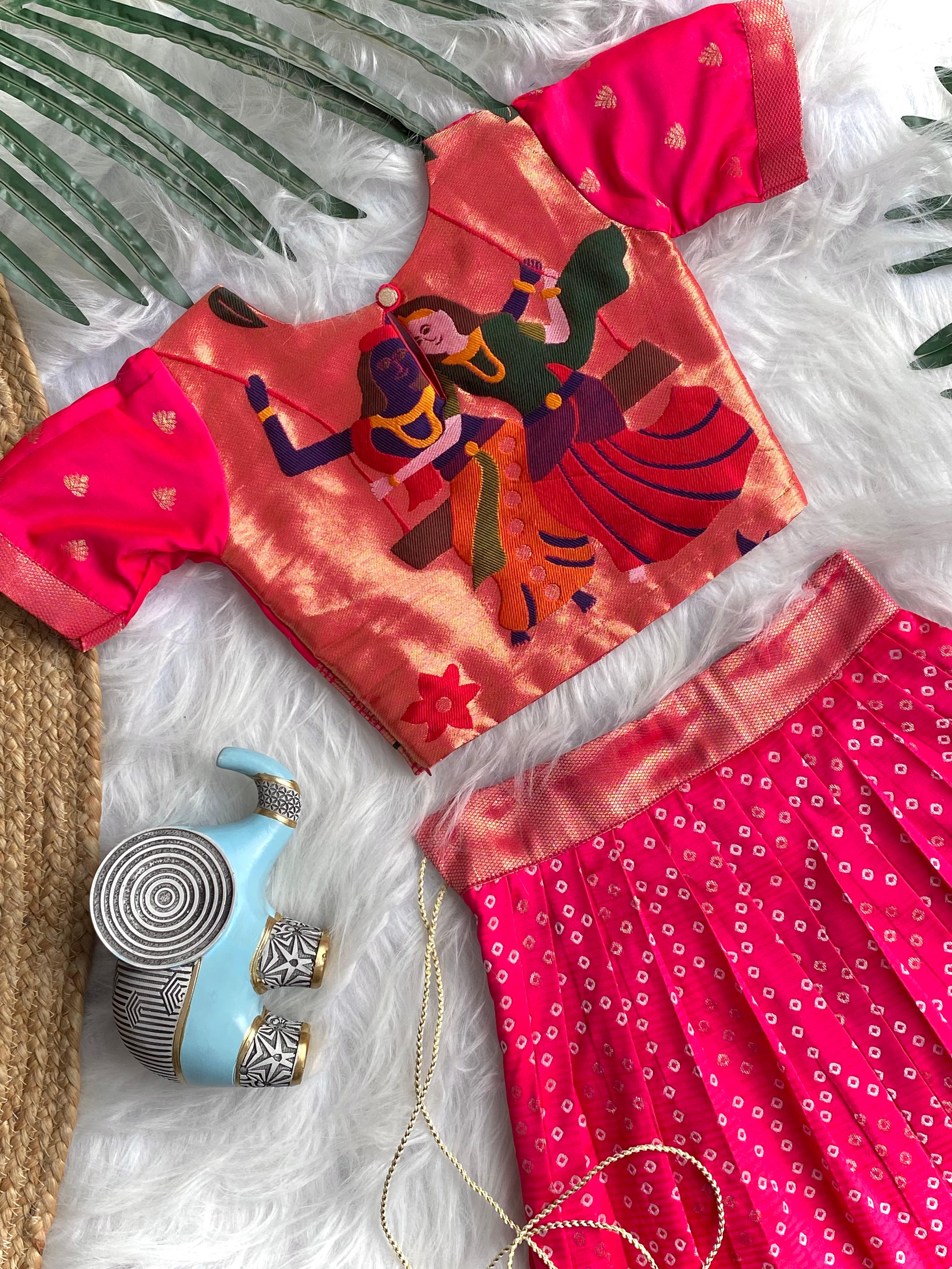 Bandhej Paithani Gown