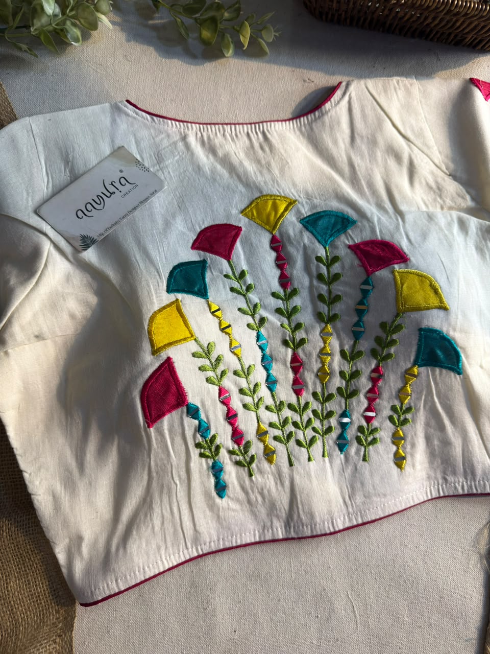 Petal Cotton Embroidered Blouse