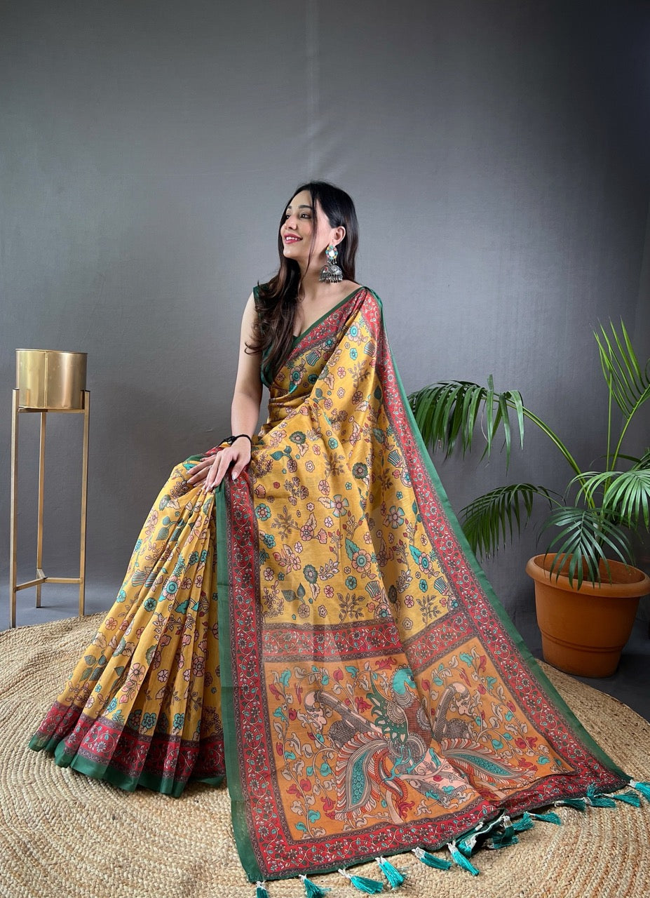 Charisma Pure Malai Cotton Saree