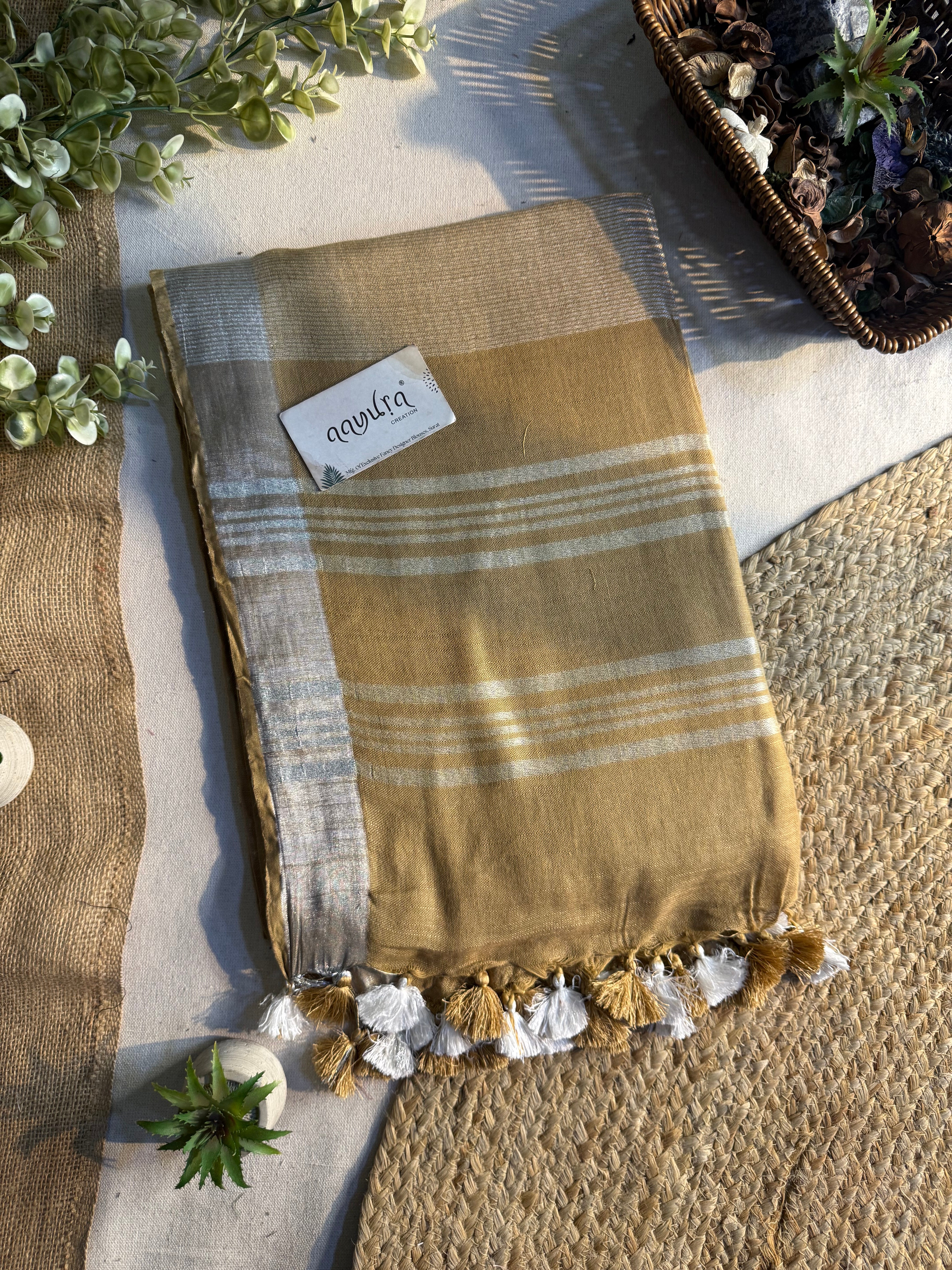 D-Linen Cotton Saree