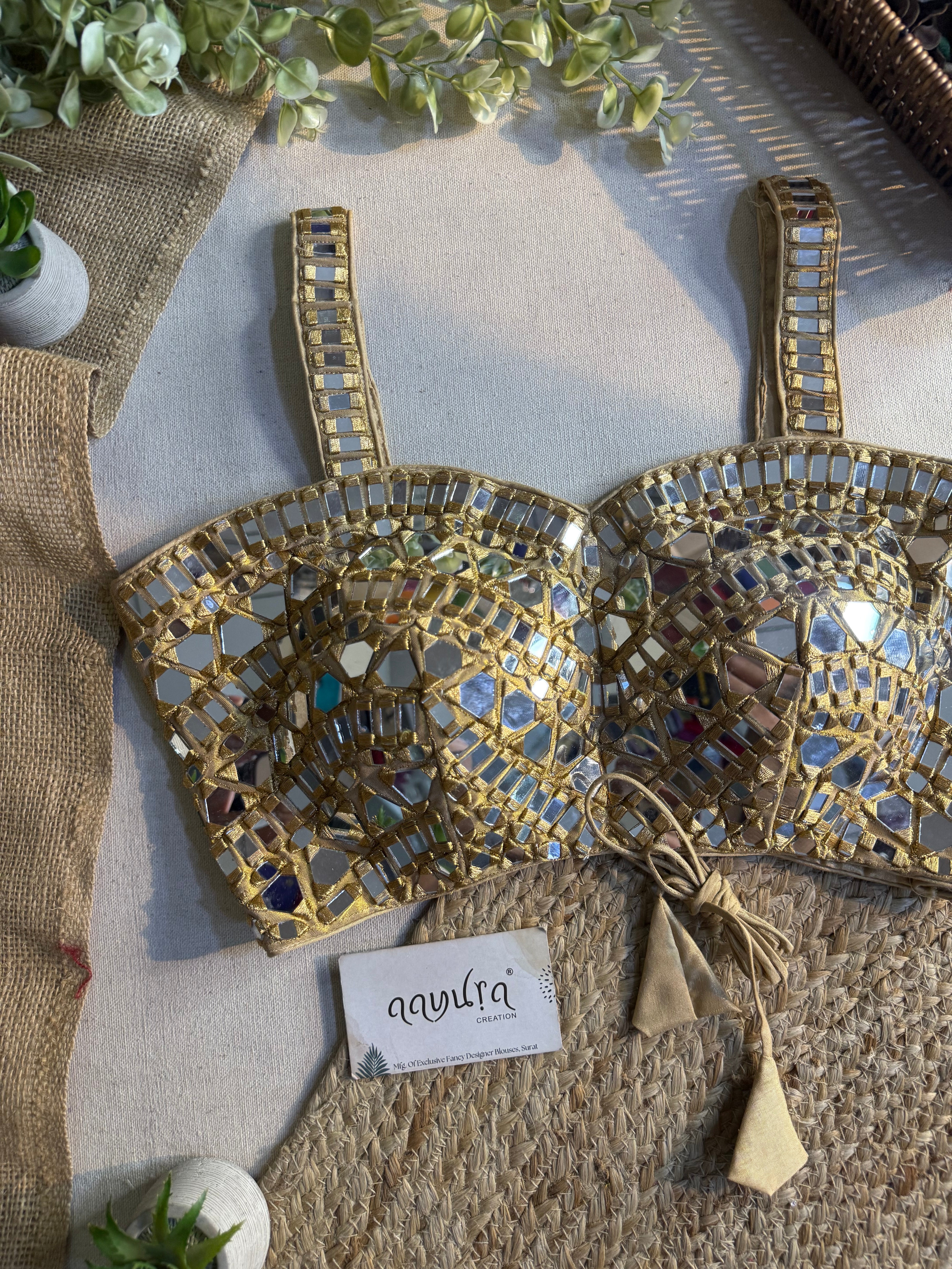 Zahira Mirror Work Blouse