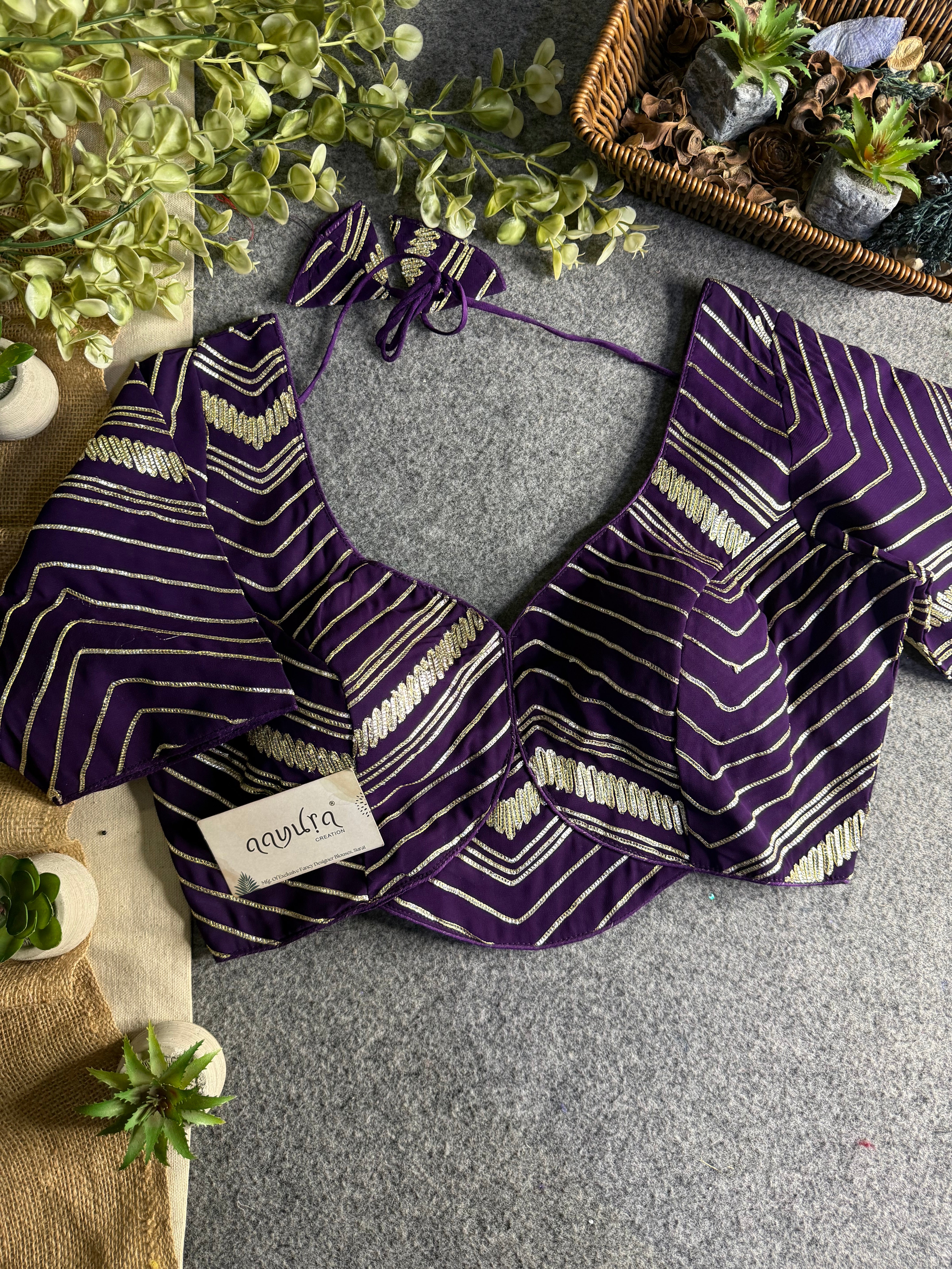 Royal Georgette Gota Patti Blouse