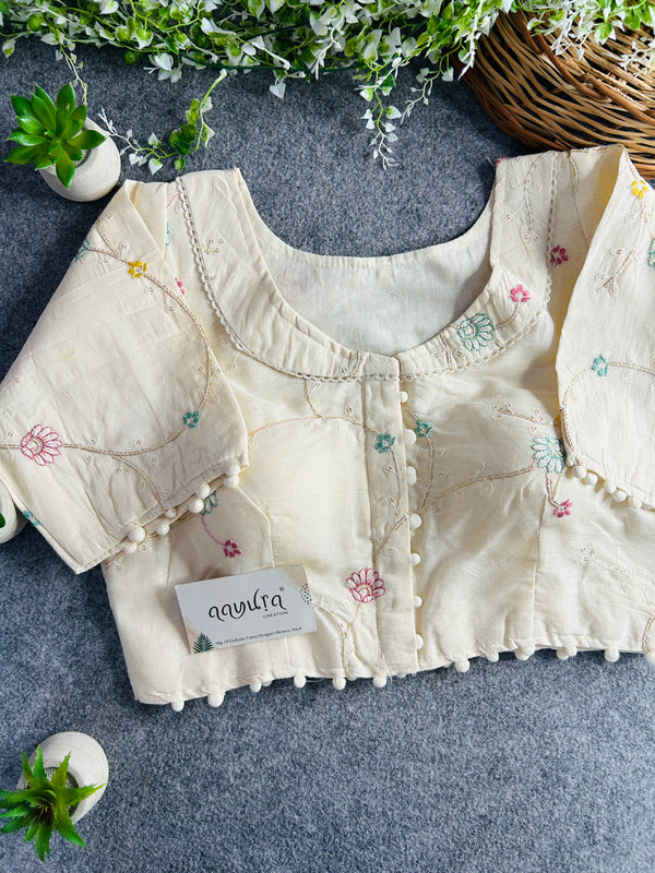 Khadi Cotton Collar Blouse