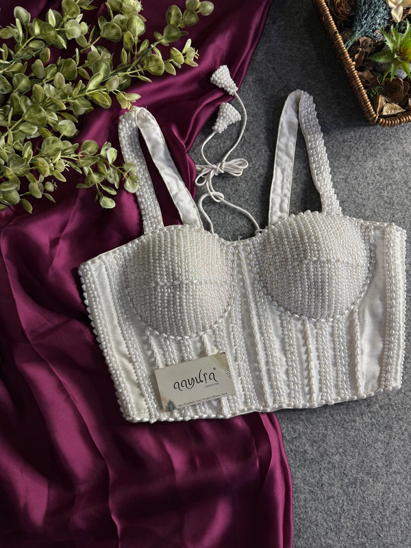 Aleena Pearl Bloom Satin Silk Ensemble