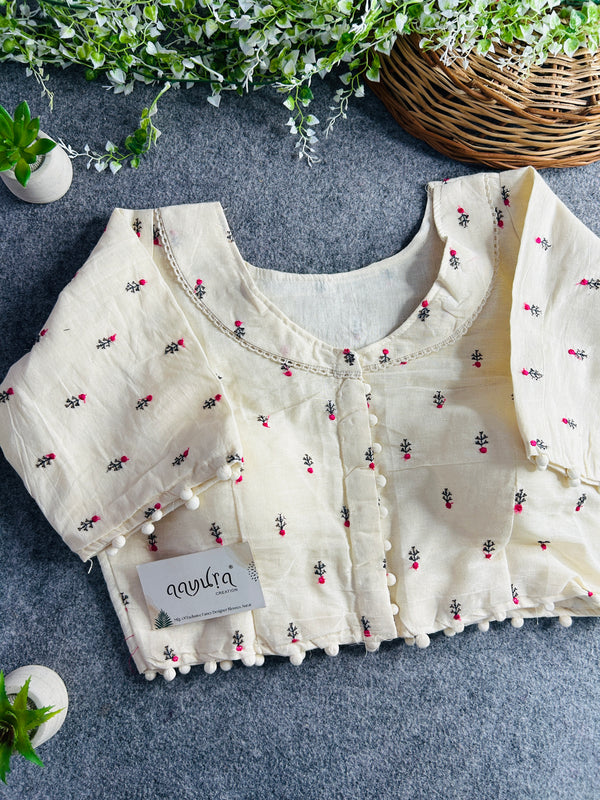 Khadi Cotton Collar Blouse