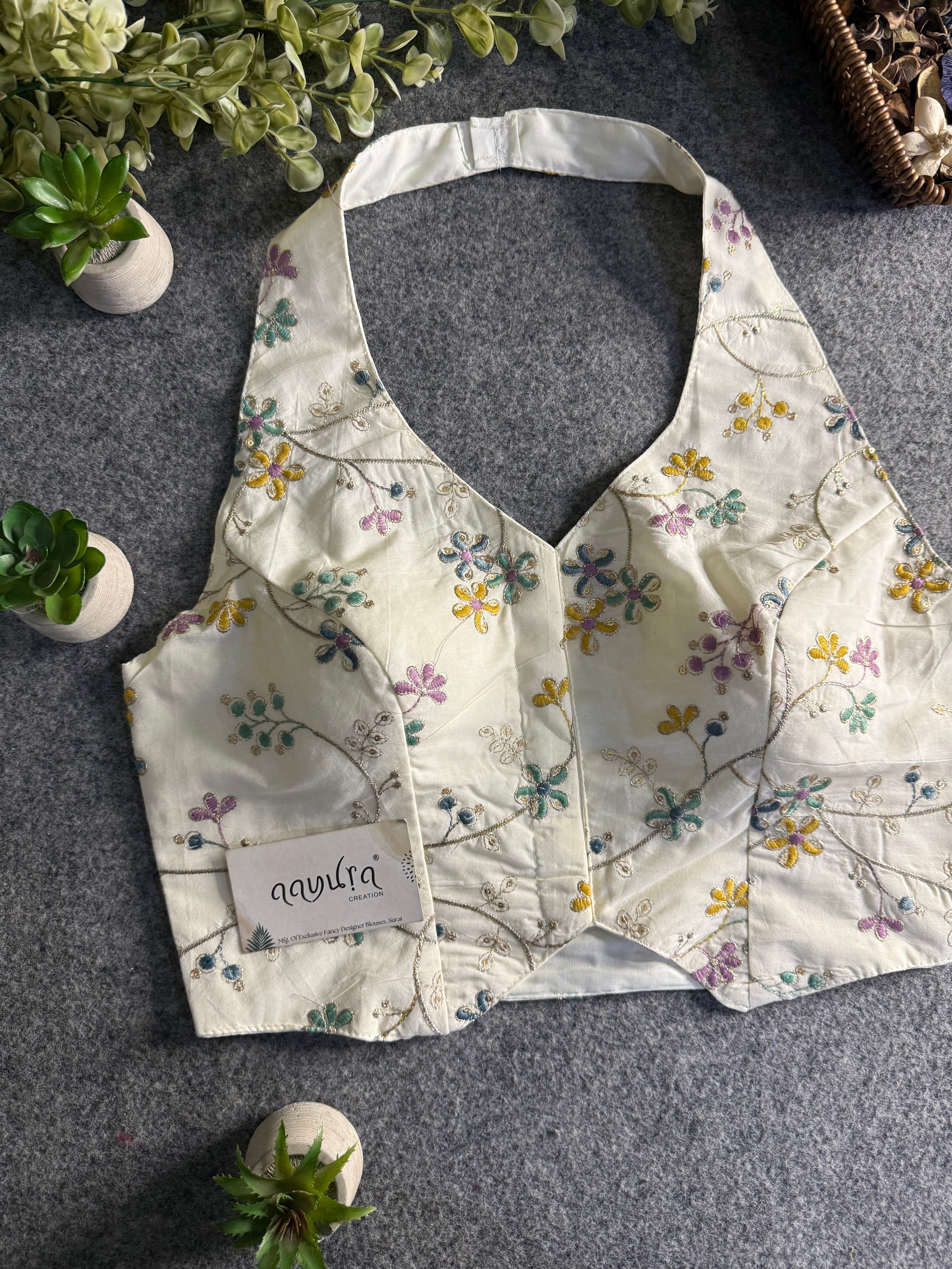 Cotton Halter Neck Blouse