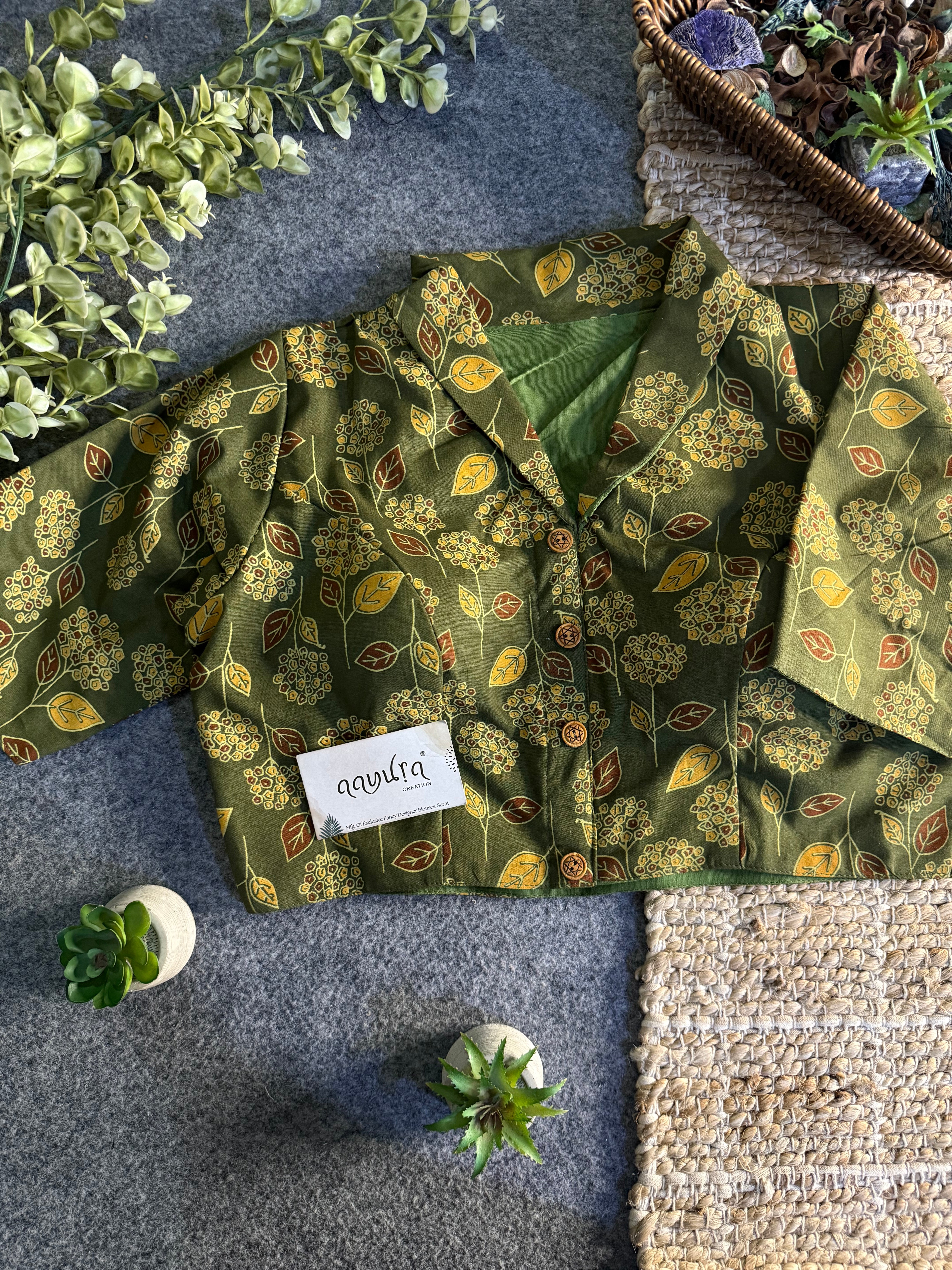 Cotton Coller Ajrakh Blouse