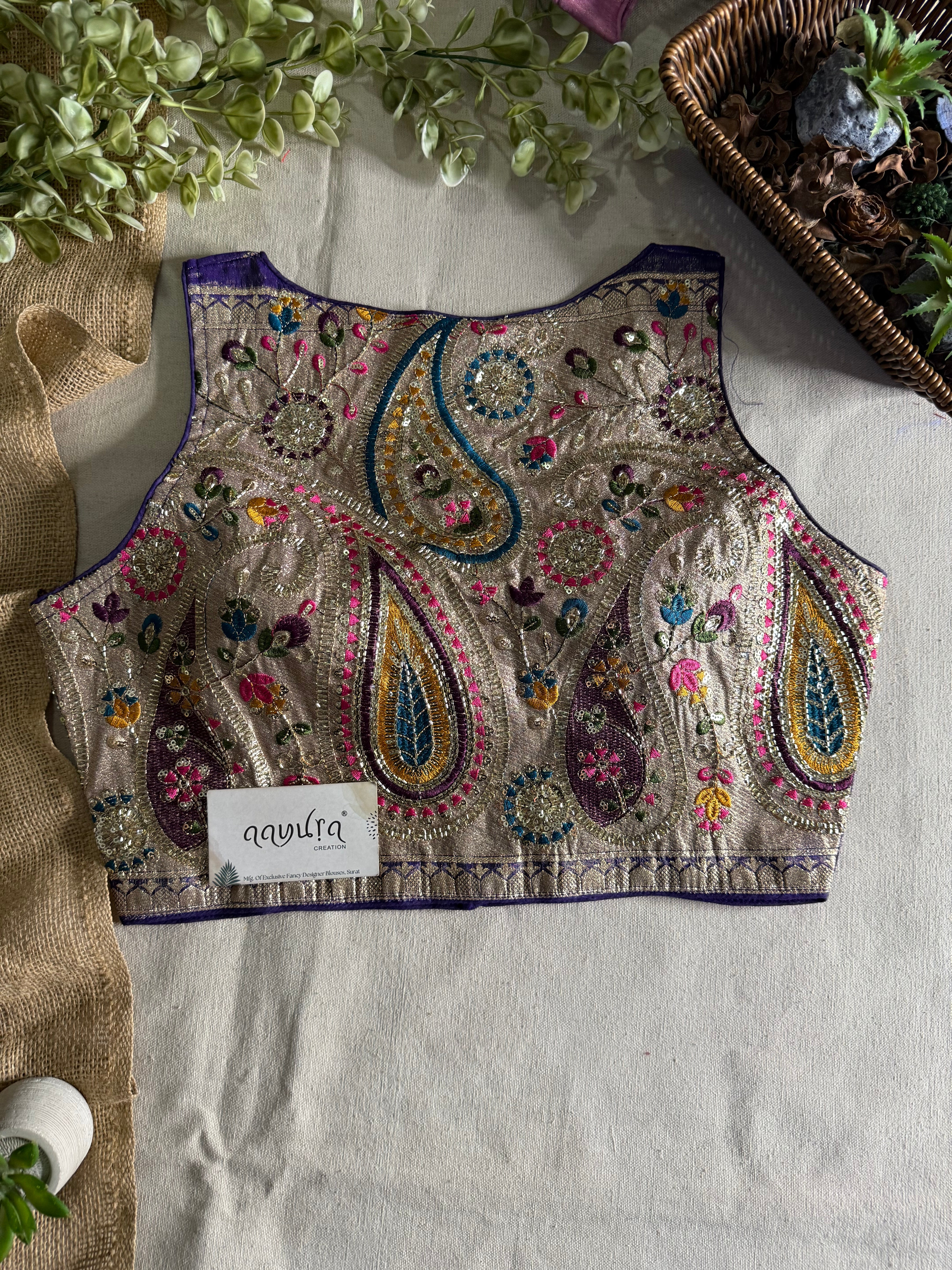 Heritage Banarasi Silk Multi-Thread Work Blouse