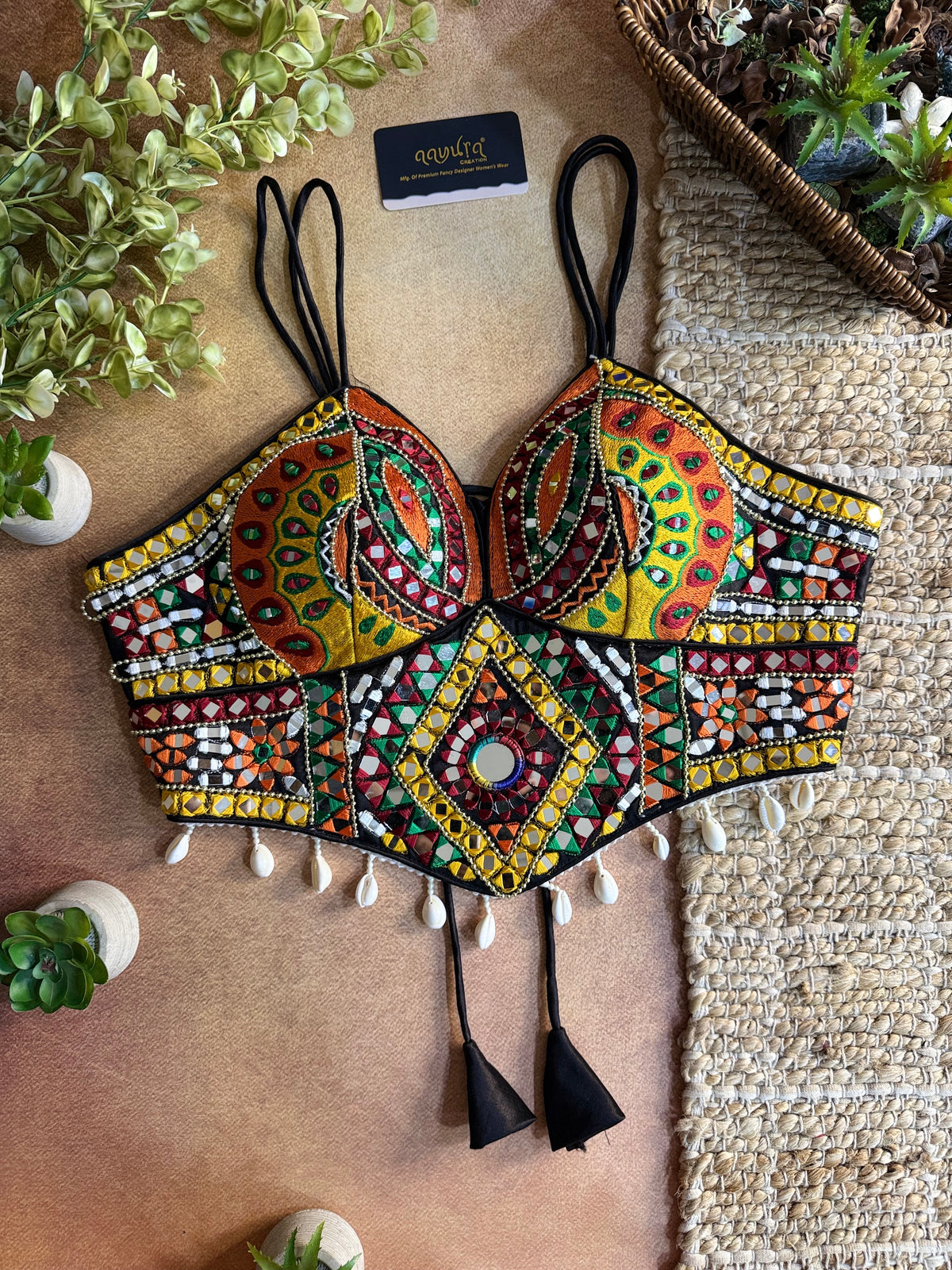 Rangrez Gajji Silk Mirror Blouse