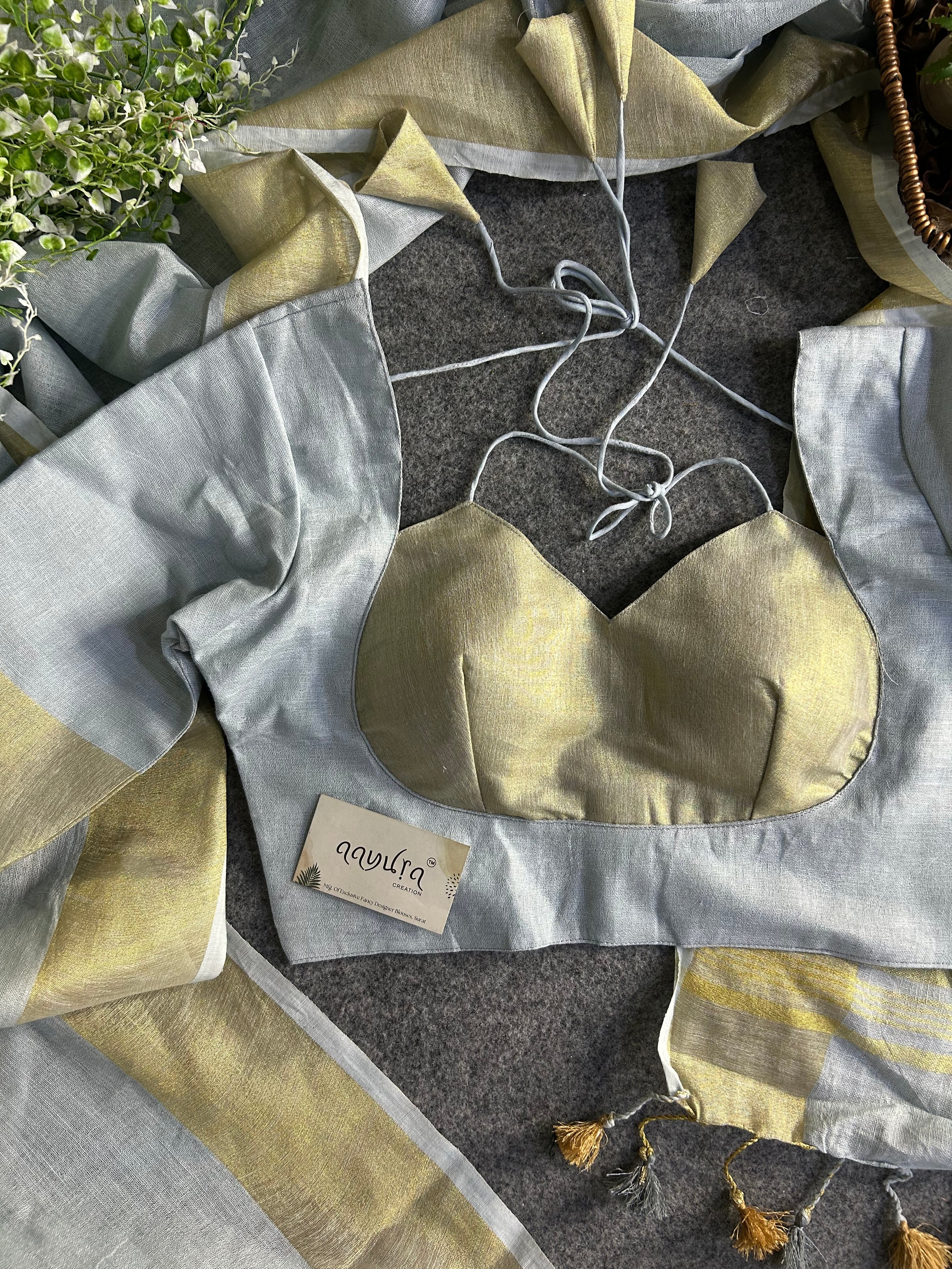 Handwoven Linen Grace Saree