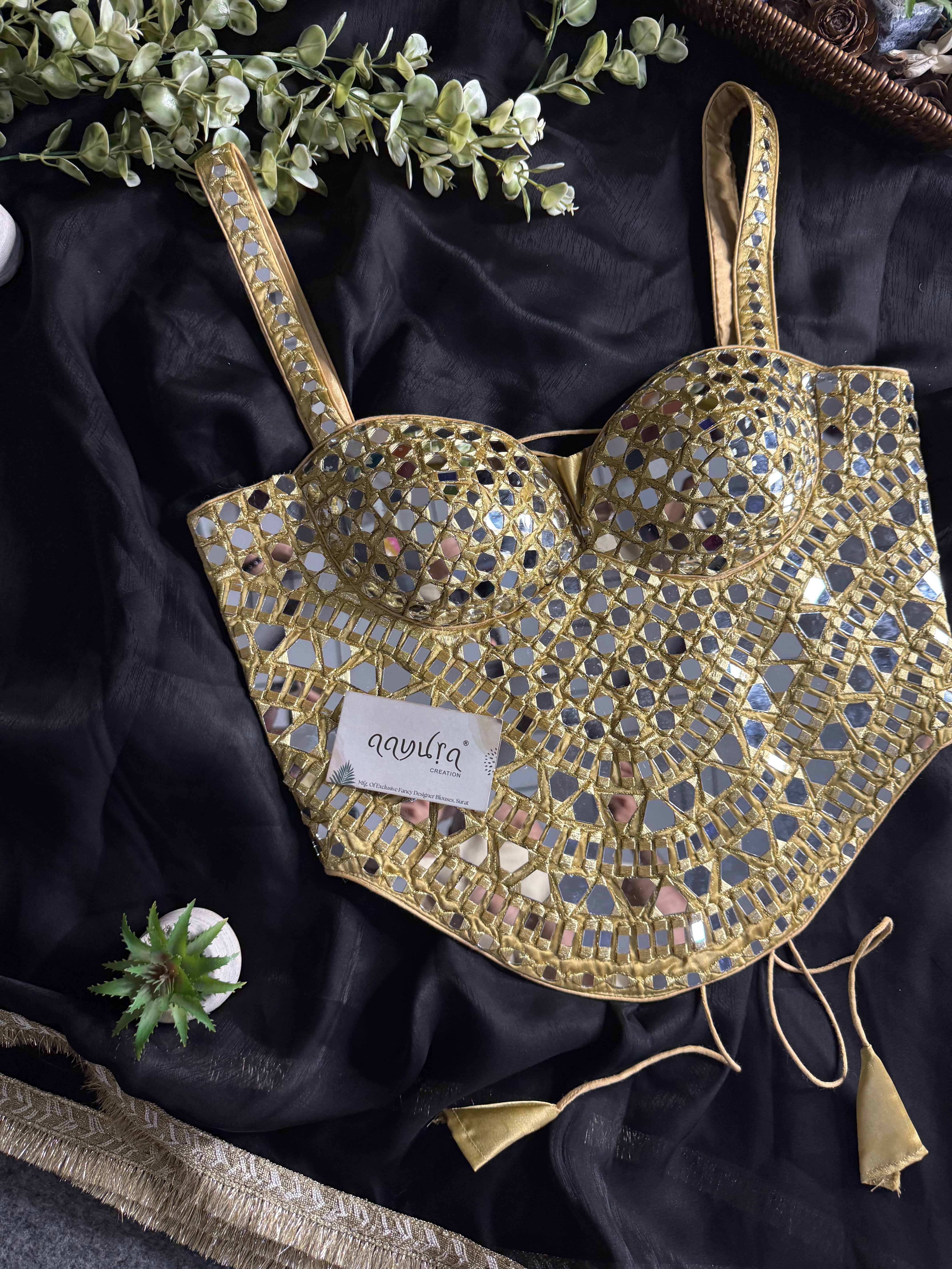 Luxe Bloom Burberry Satin Silk Saree Set