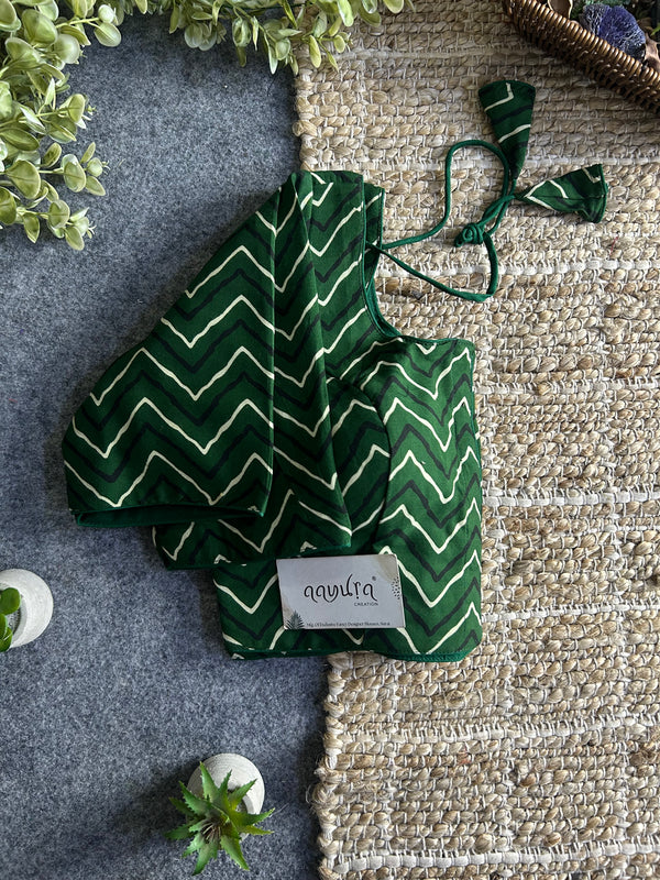 Cotton Front Open Blouse