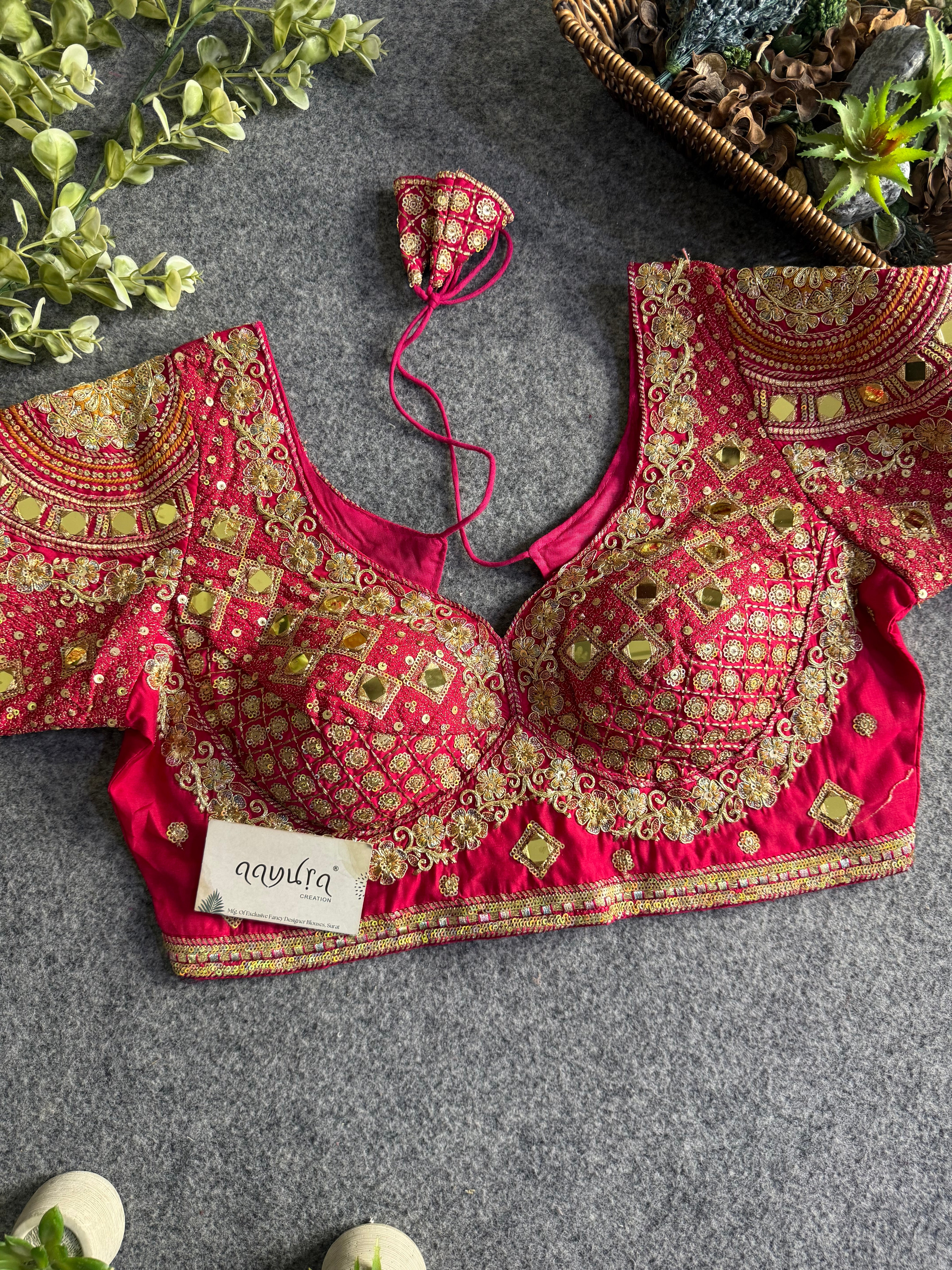 Heritage Embroidery Mirror Work Blouse