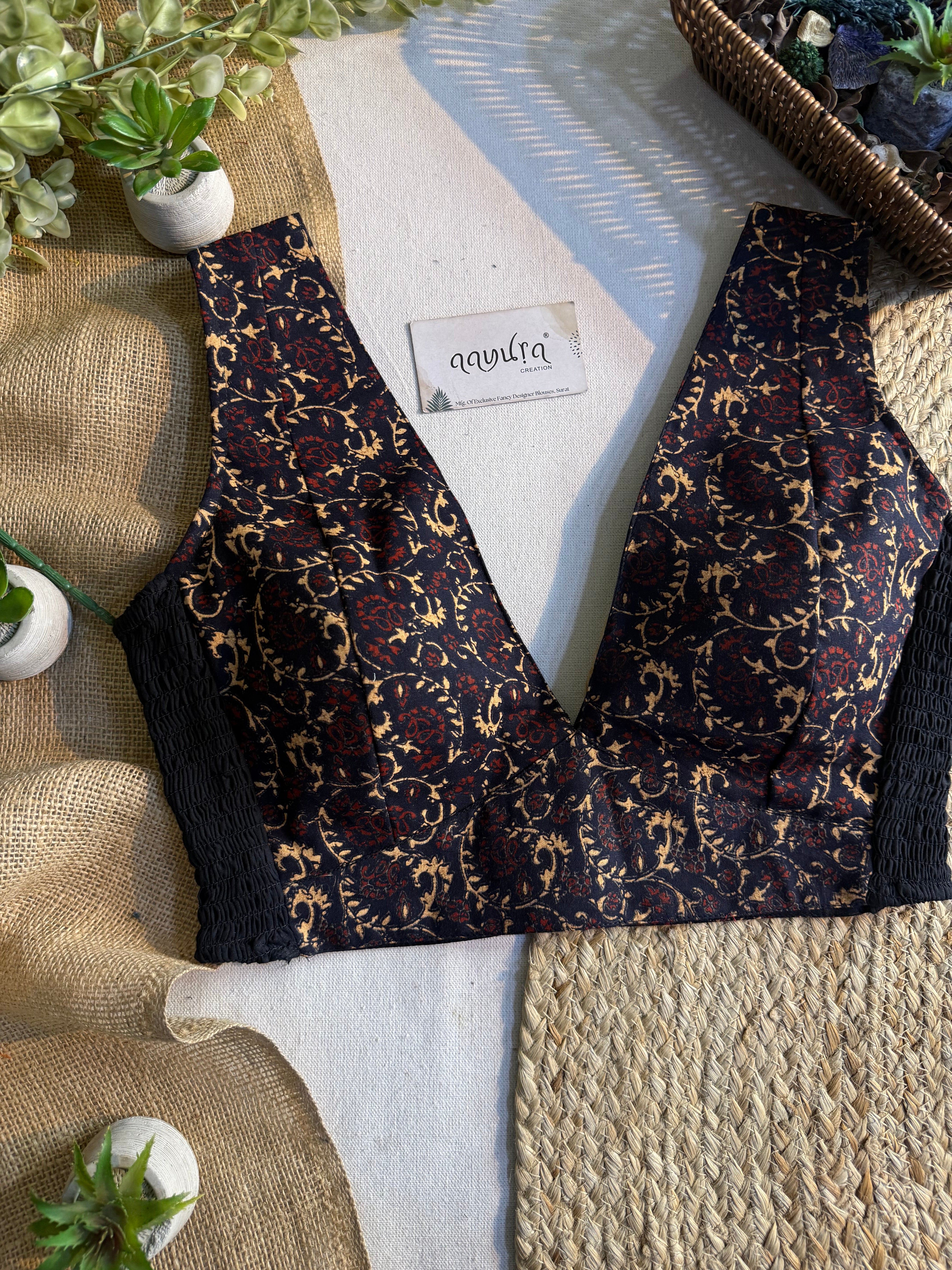 Comfort Fit V Neck Blouse