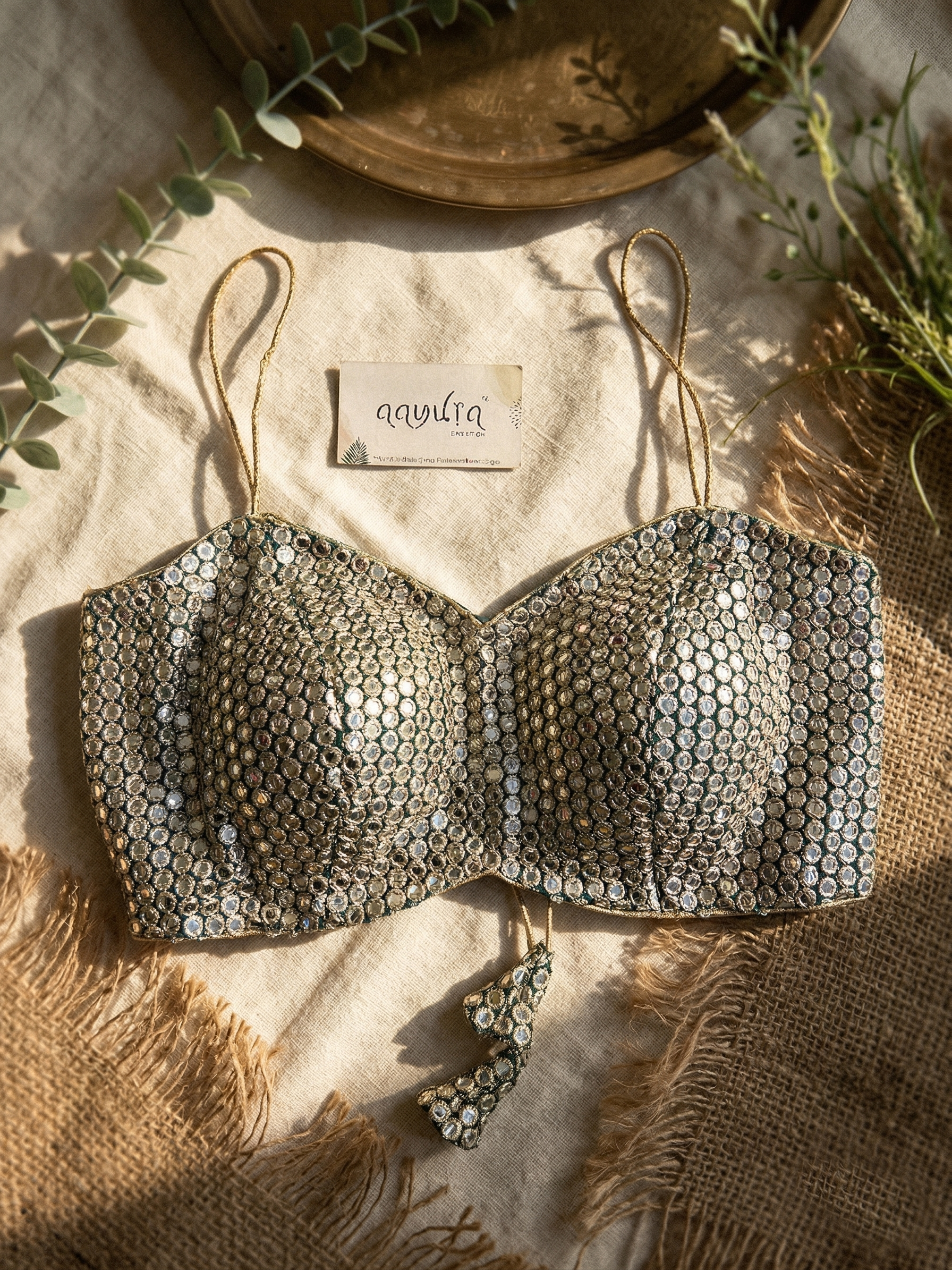 Glam Mirror Strap Blouse