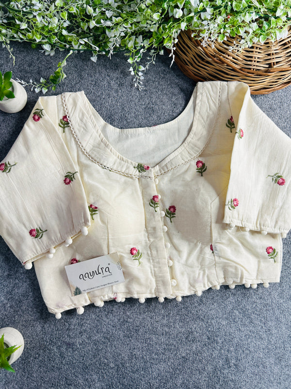 Khadi Cotton Collar Blouse