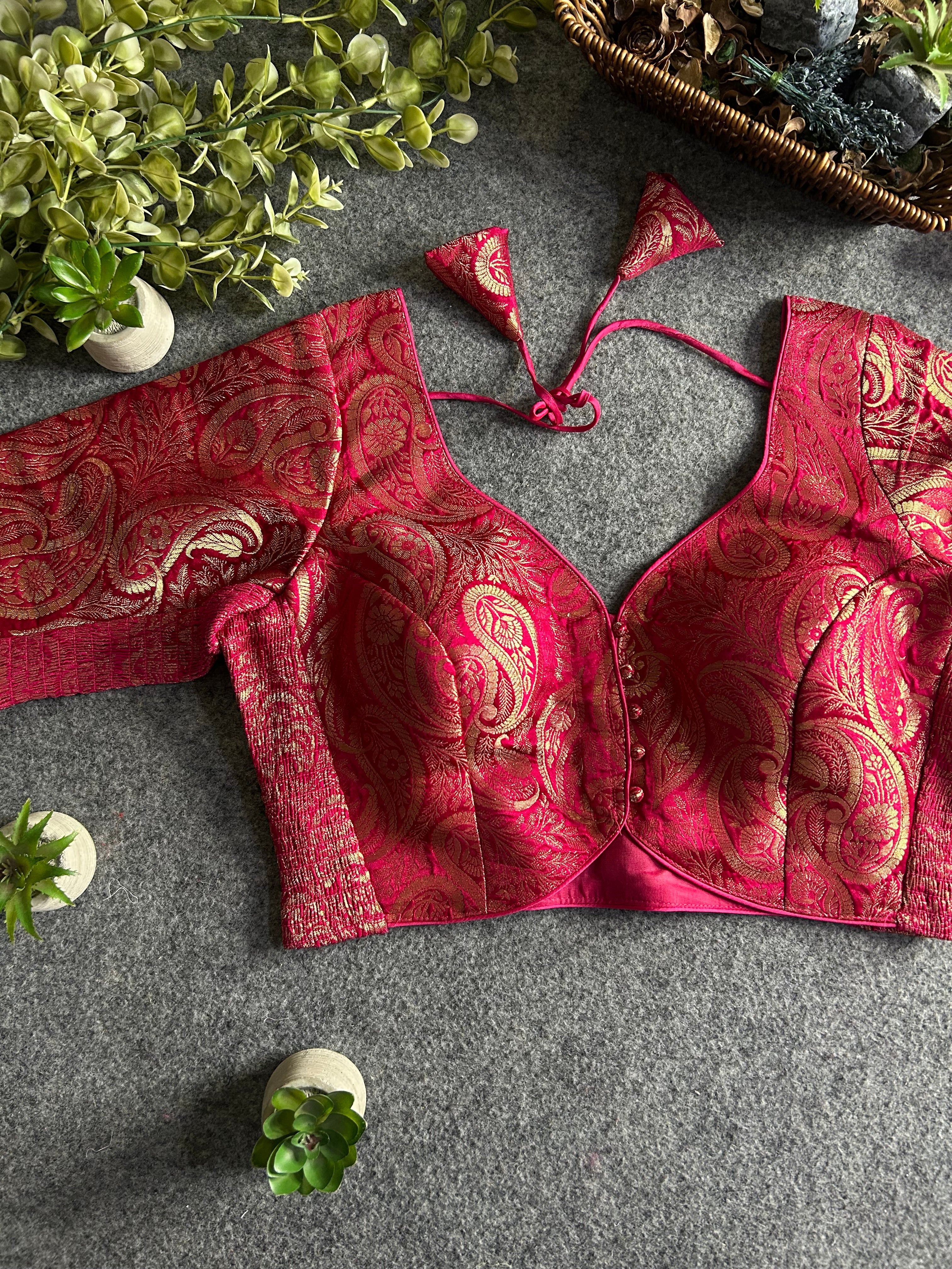 Vihana Banarasi Front Open Blouse