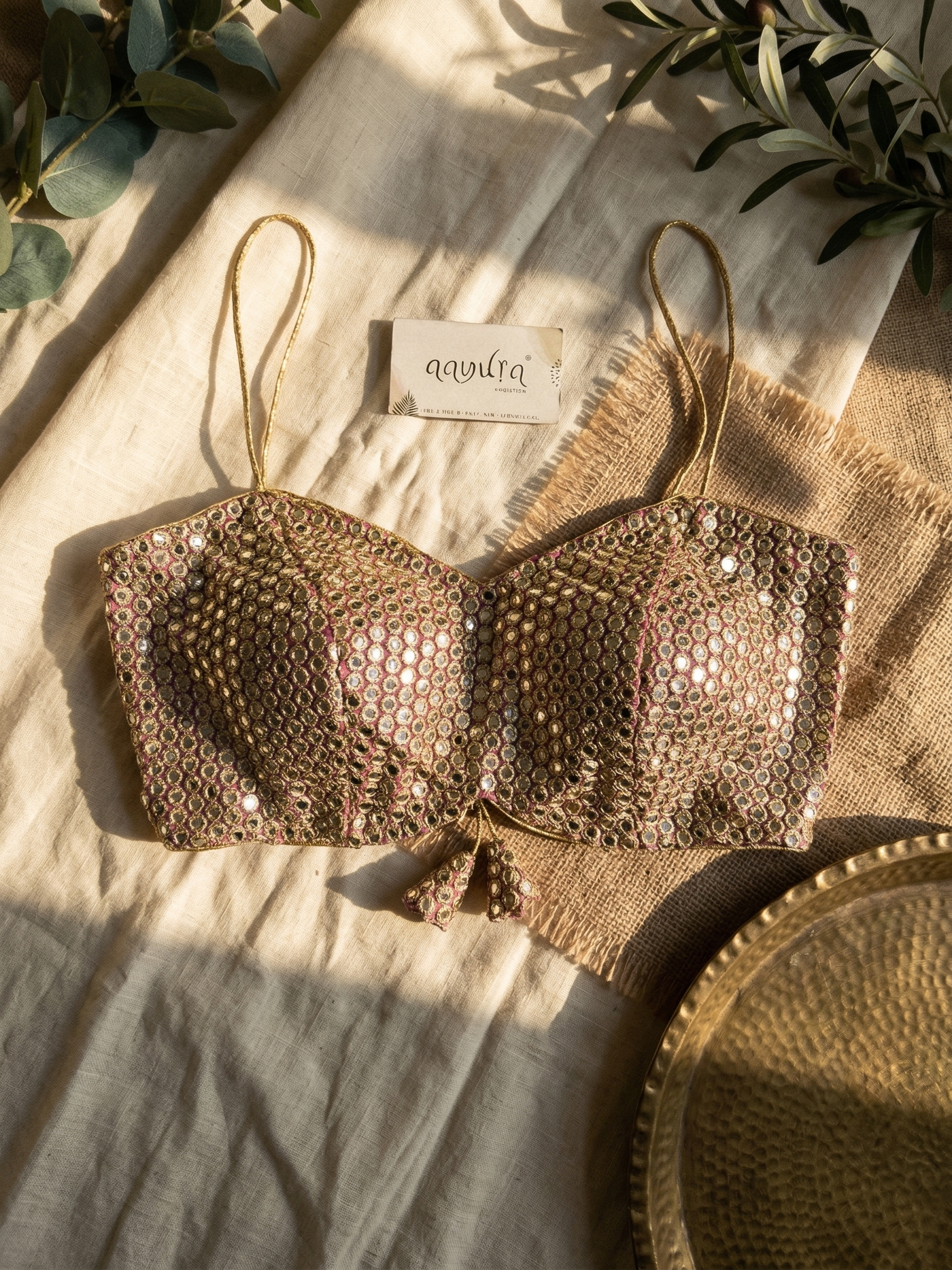 Glam Mirror Strap Blouse