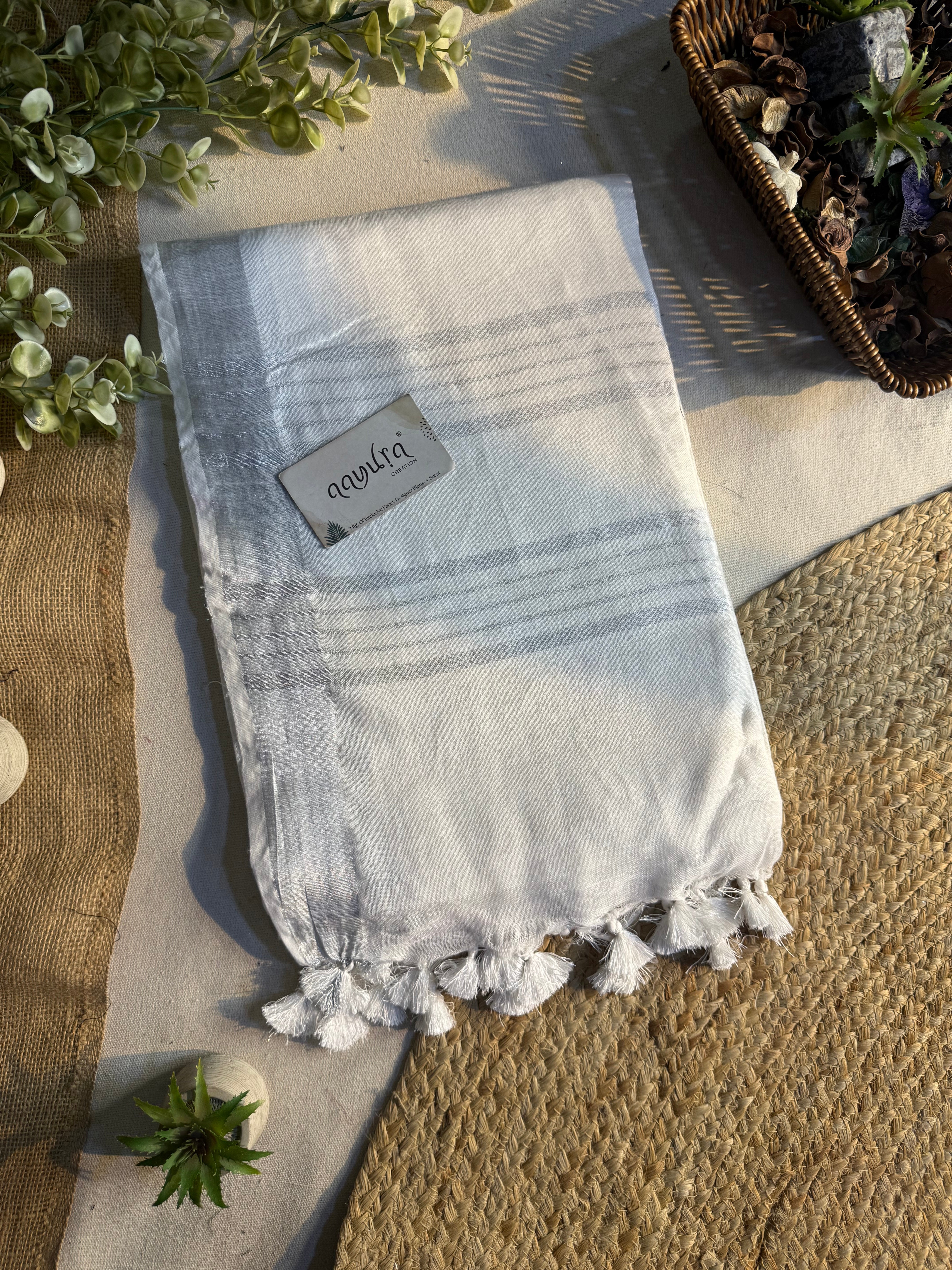 D-Linen Cotton Saree