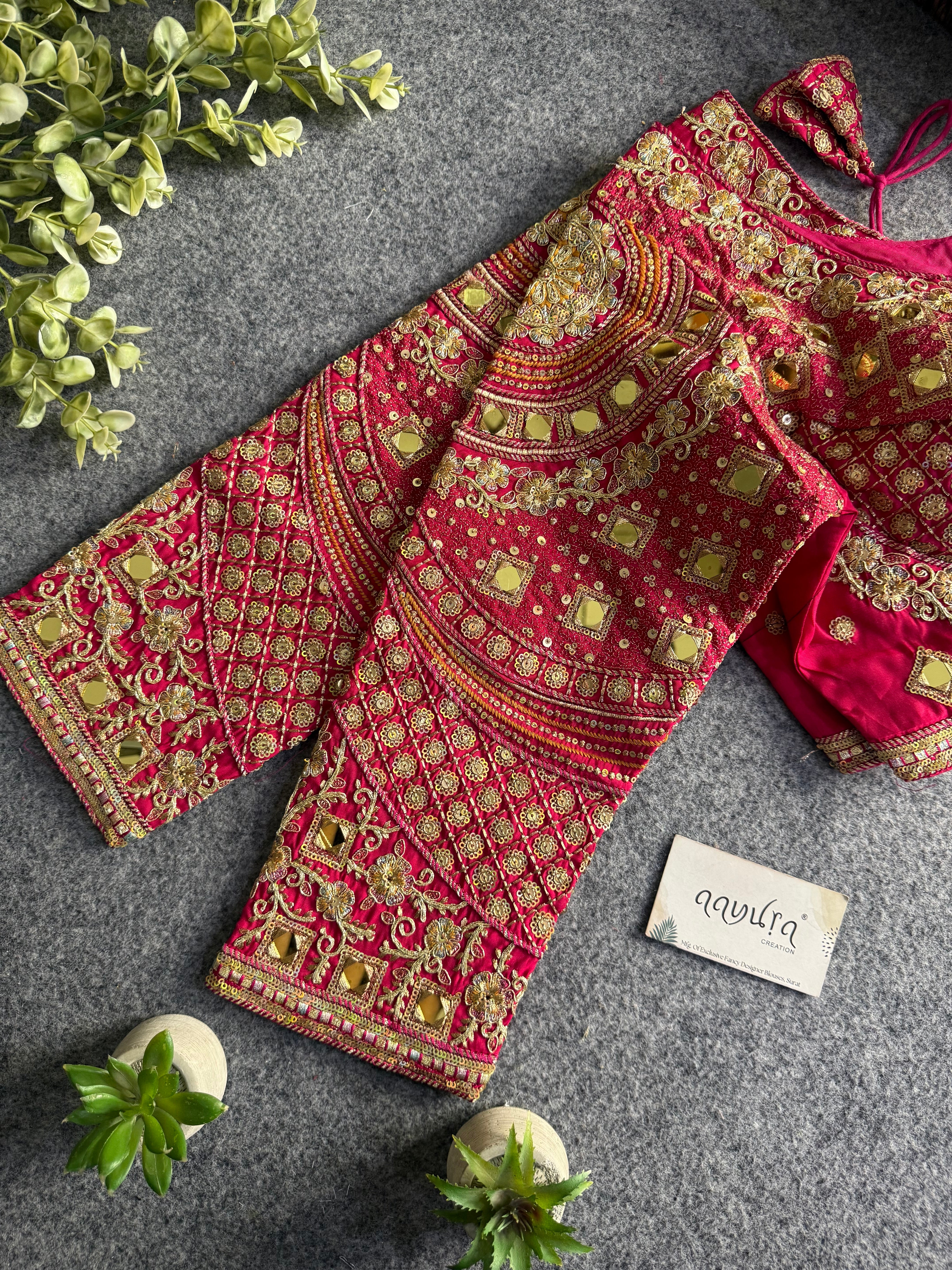 Heritage Embroidery Mirror Work Blouse