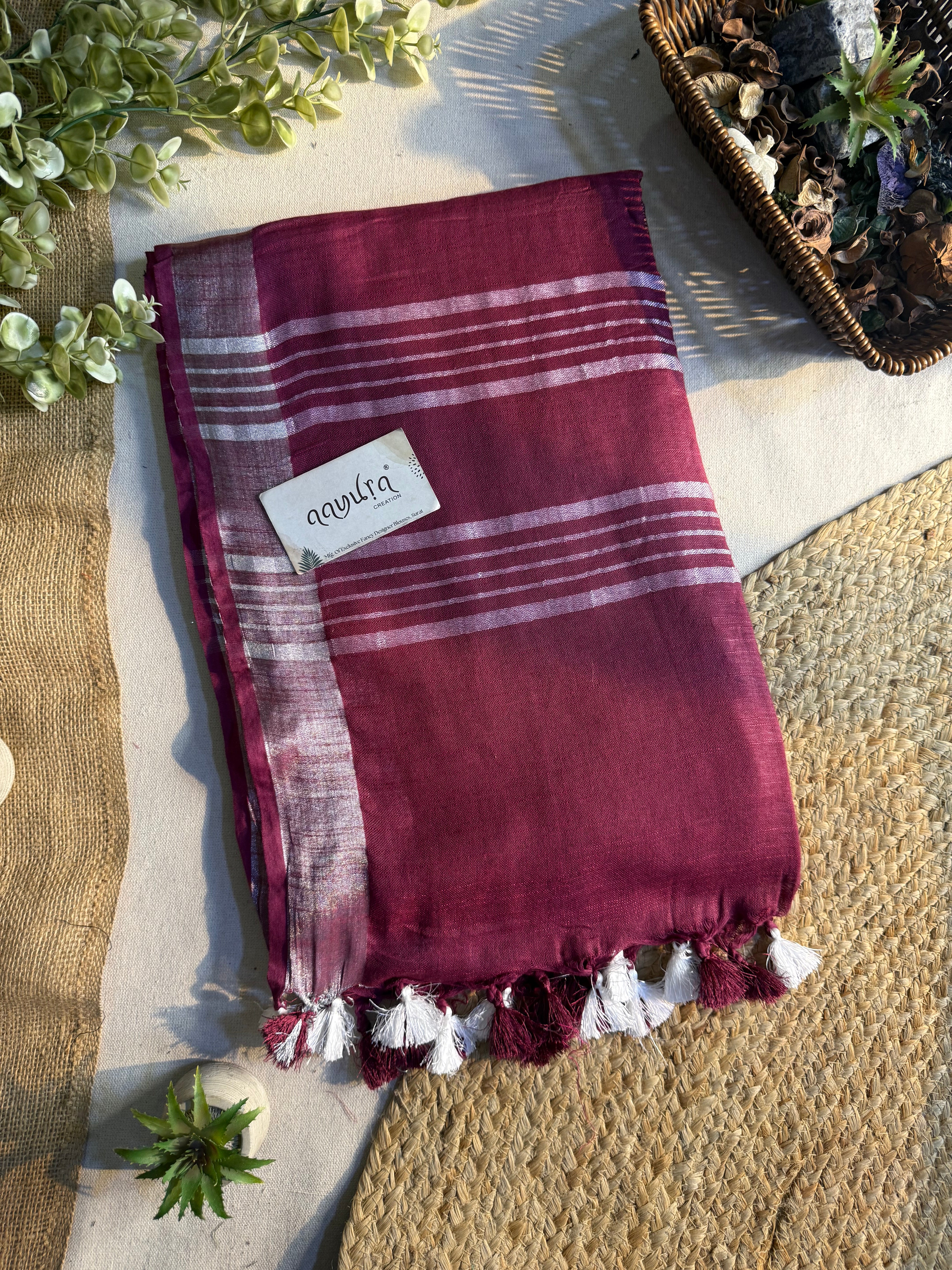 D-Linen Cotton Saree