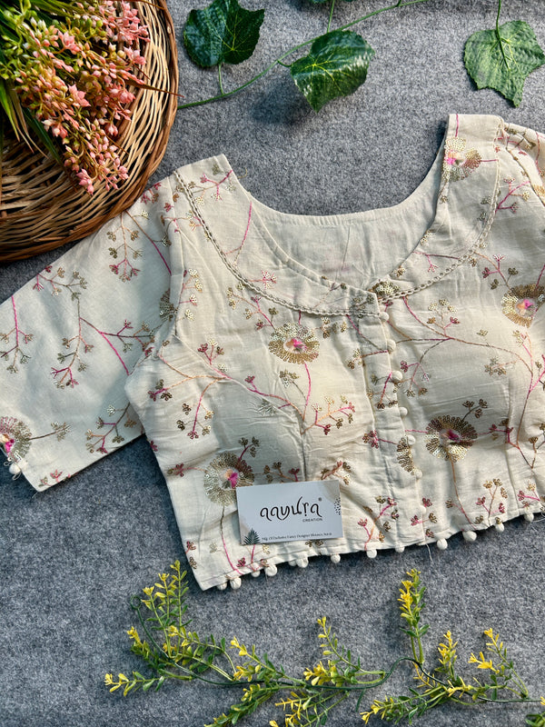 Khadi Cotton Coller Blouse