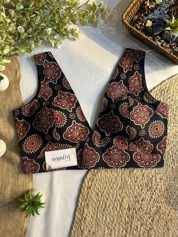 Ajrakh V Neck