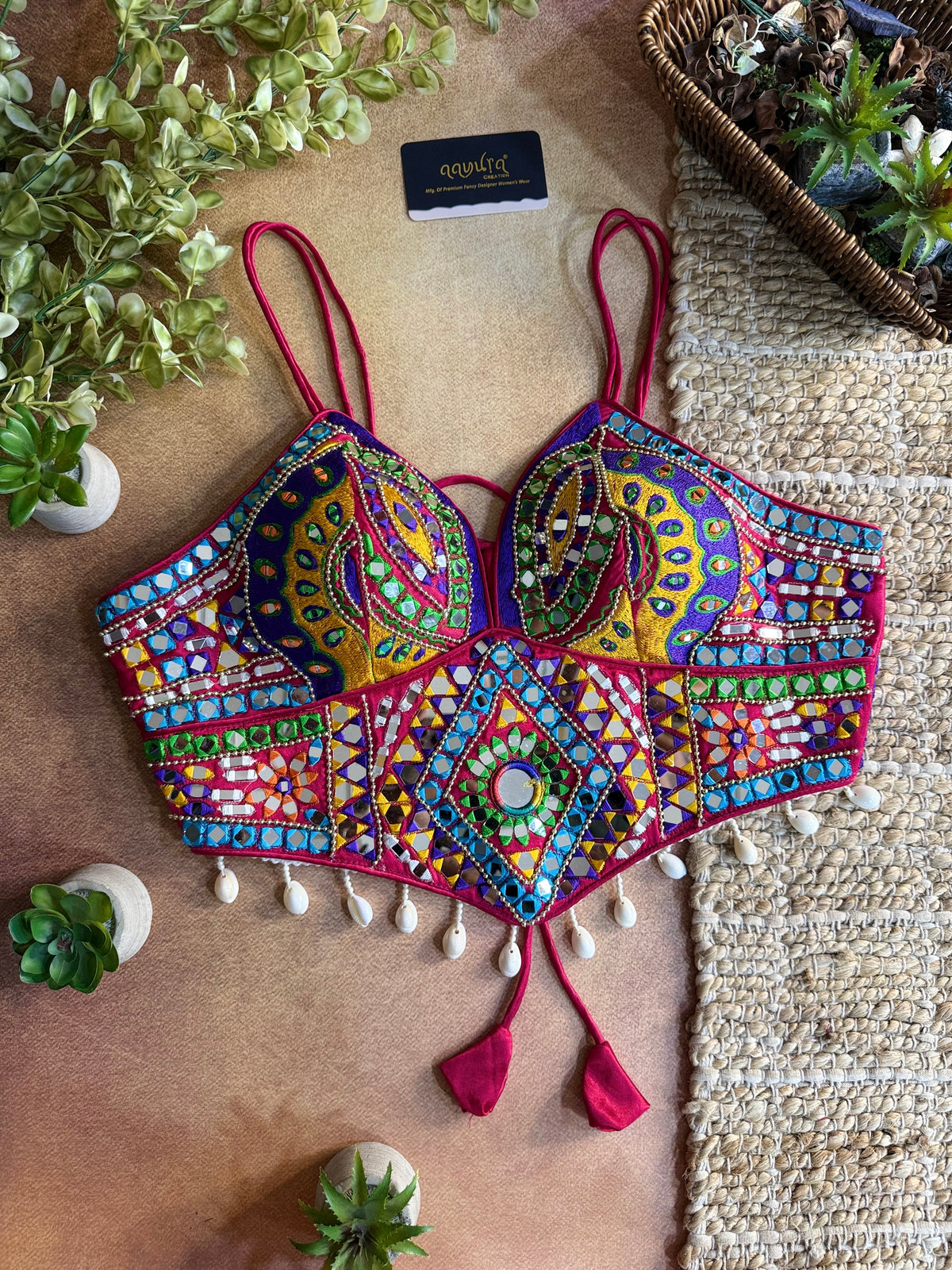 Rangrez Gajji Silk Mirror Blouse