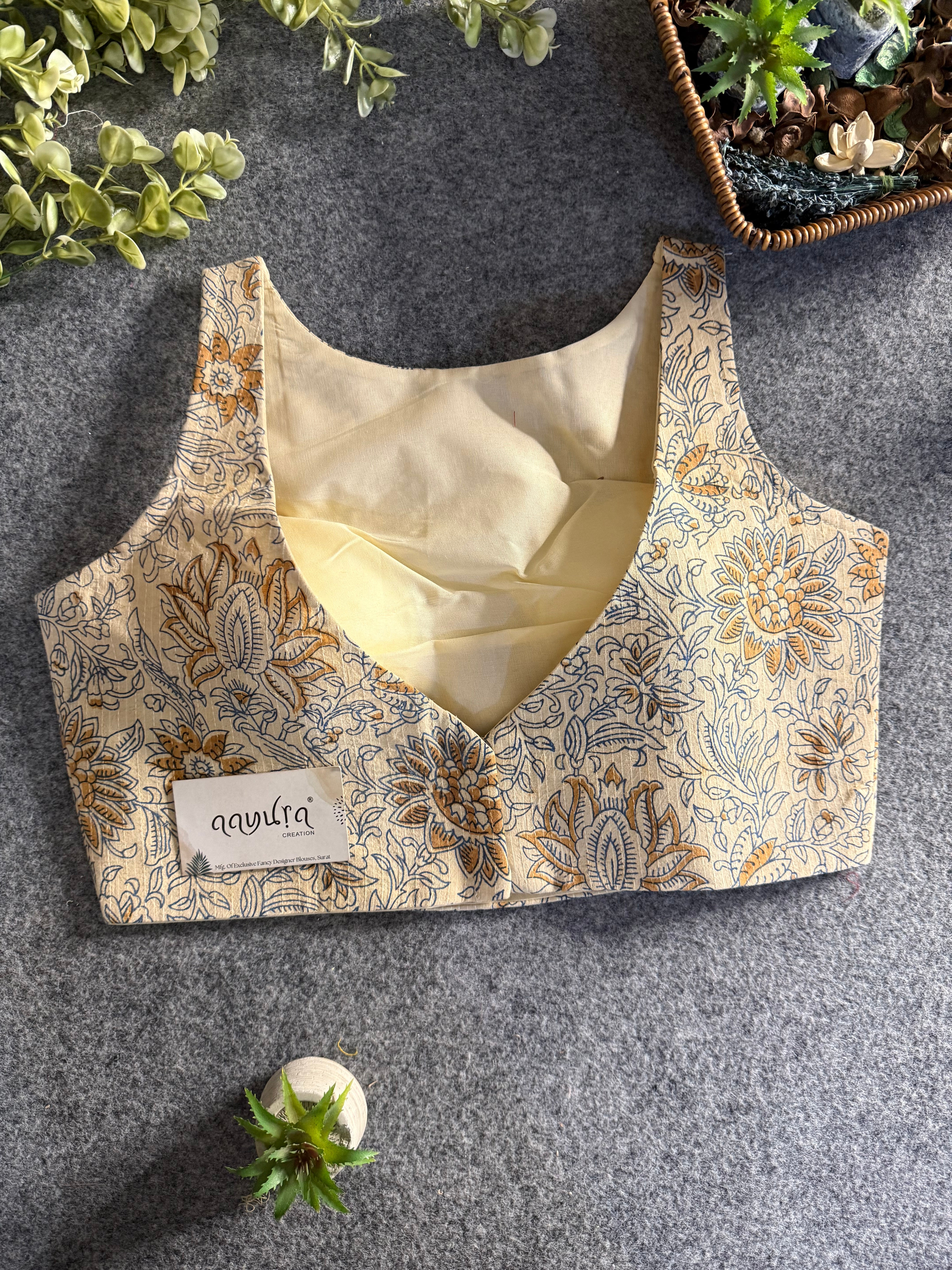 Boatneck Ajrakh Blouse