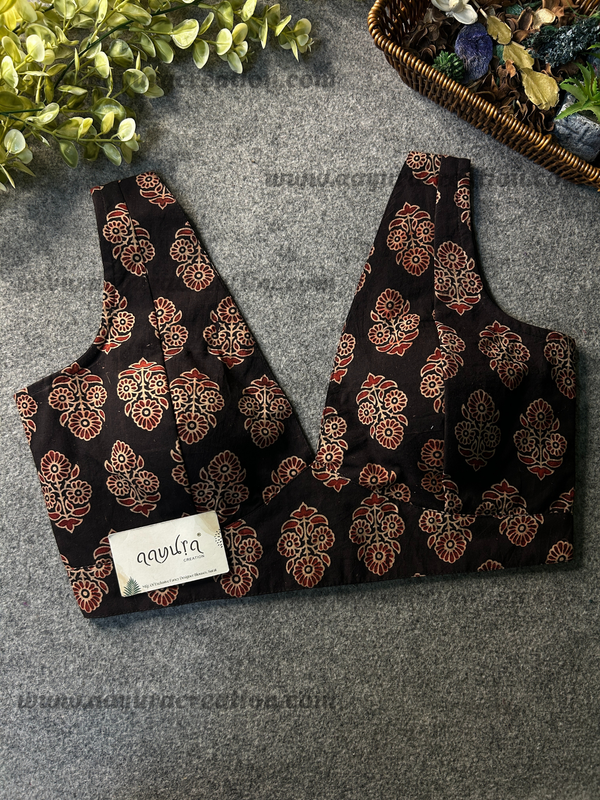 Ajrakh V Neck