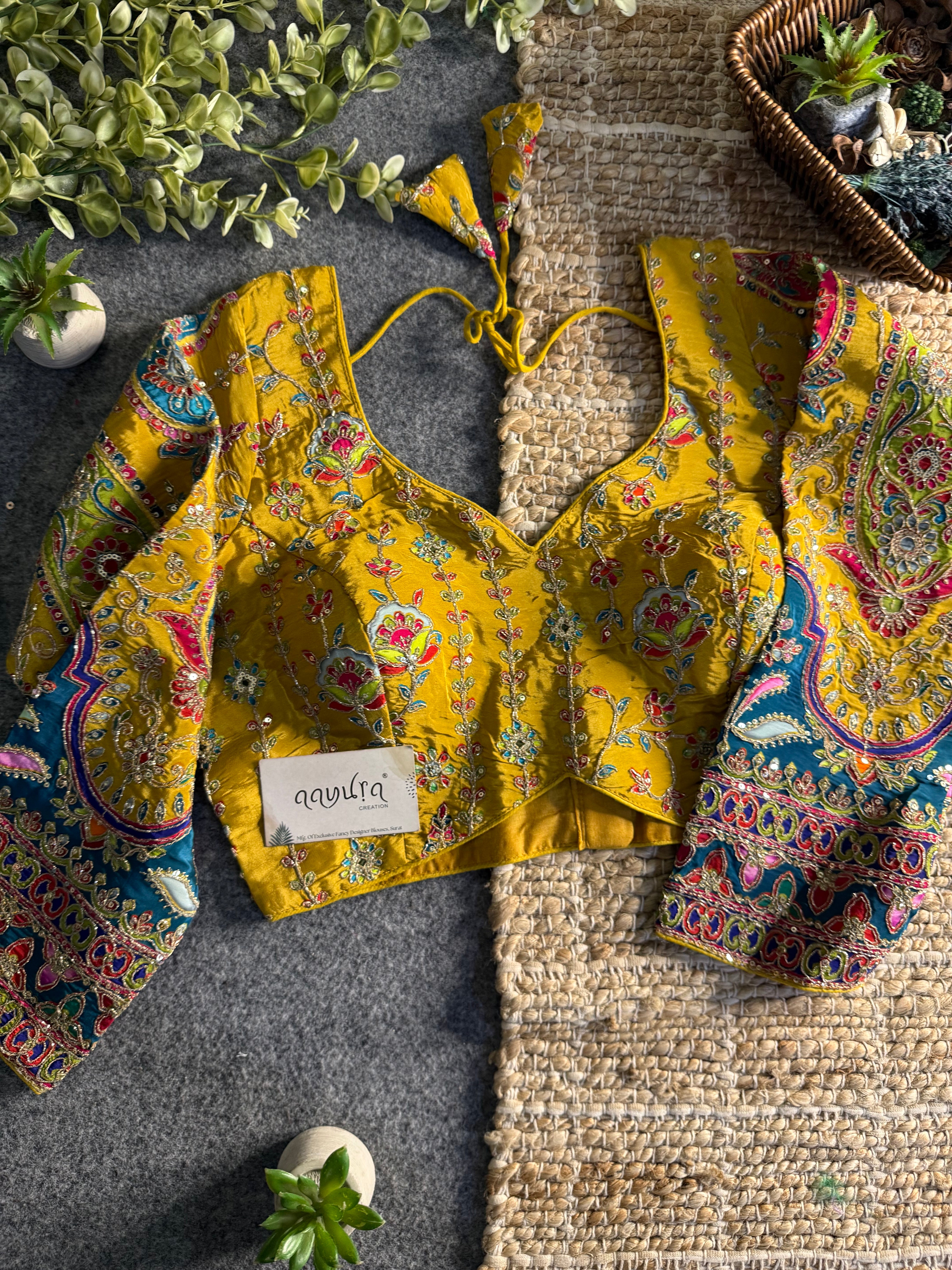 Graceful Crepe Silk Heavy Position Work Blouse