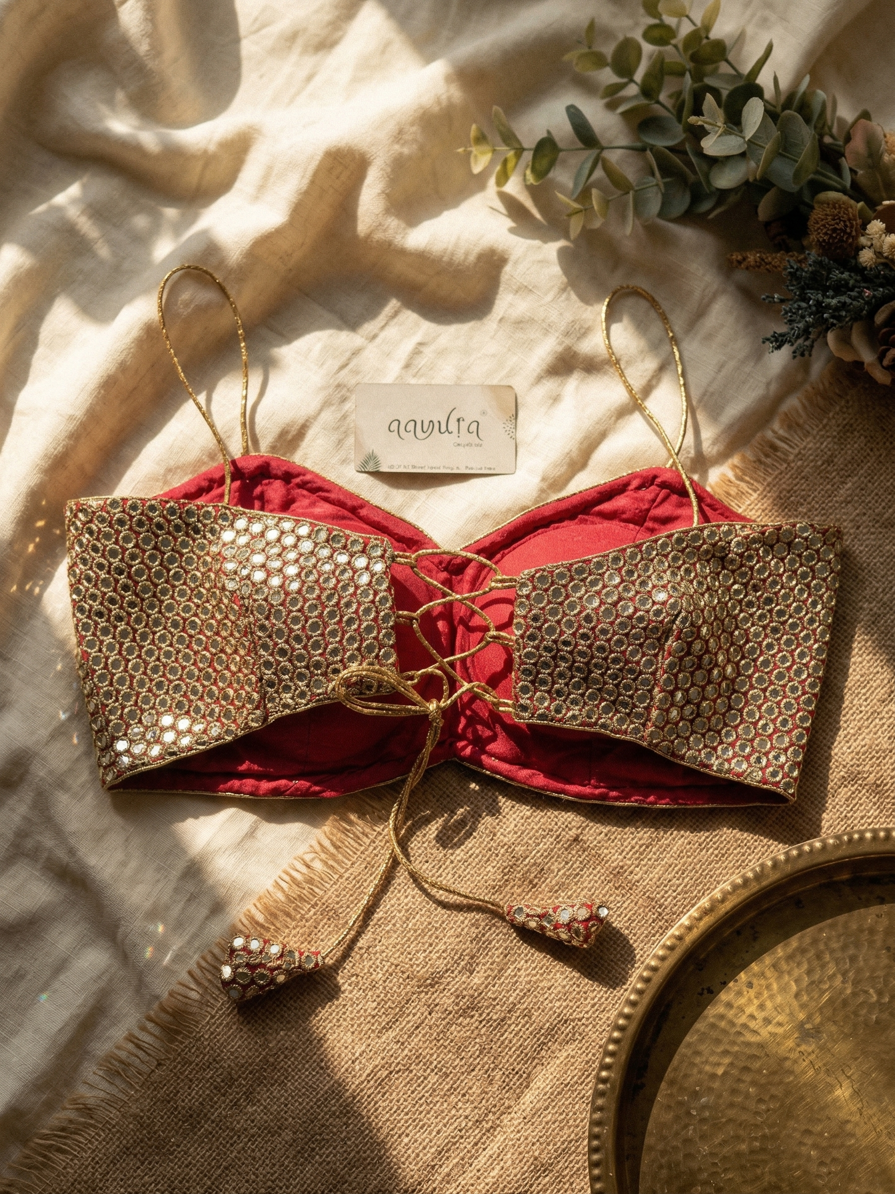 Glam Mirror Strap Blouse