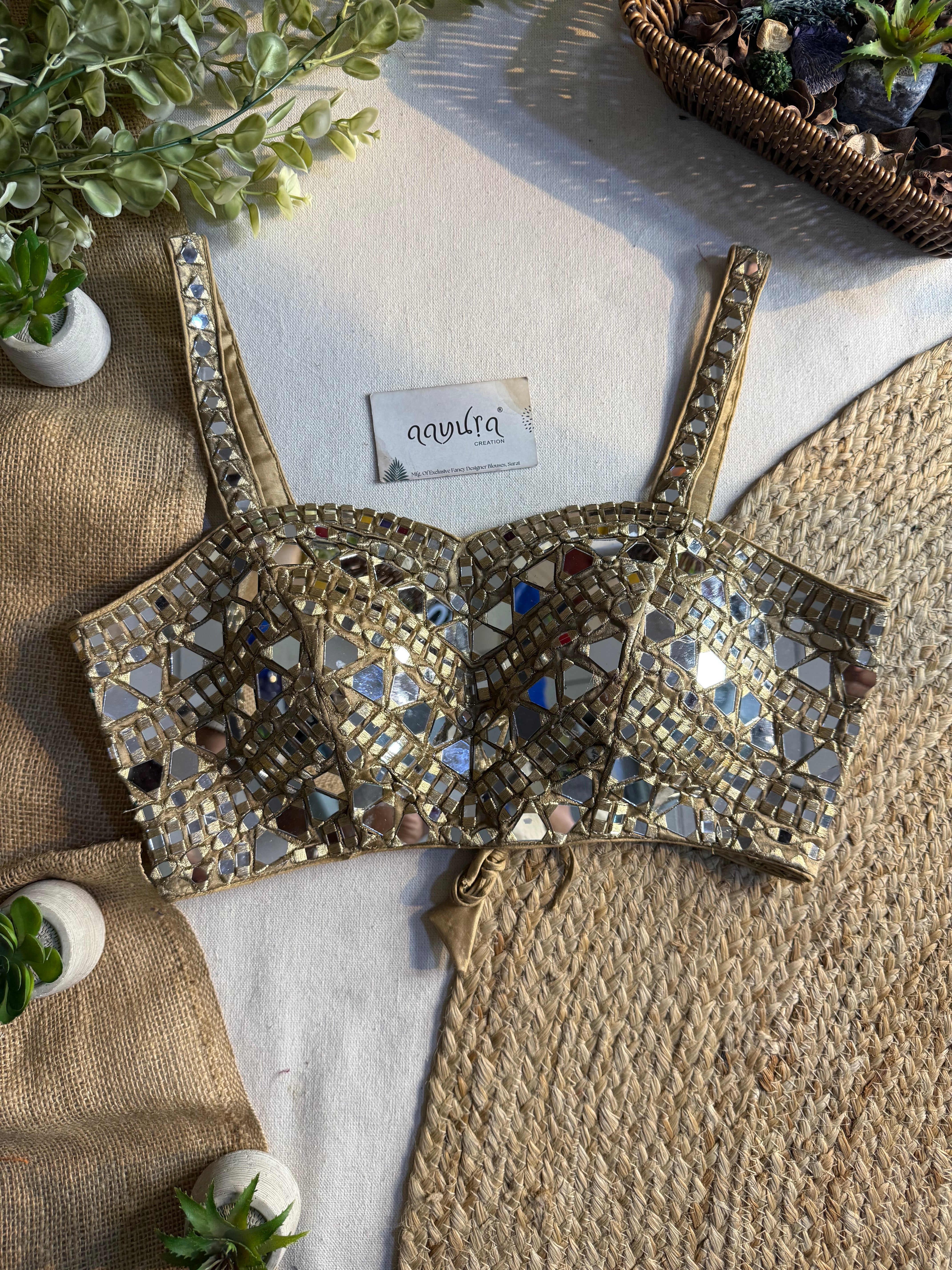 Zahira Mirror Work Blouse