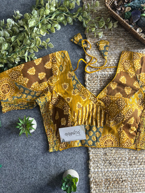 Comfort Fit Ajrakh Print Blouse